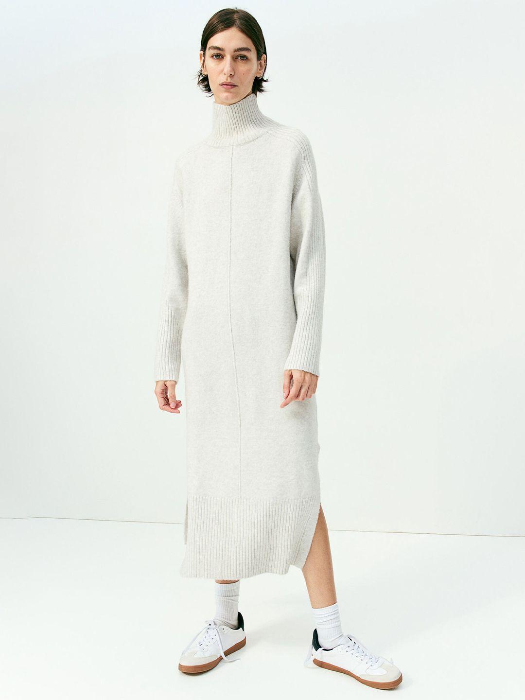 h&m knitted turtleneck dress
