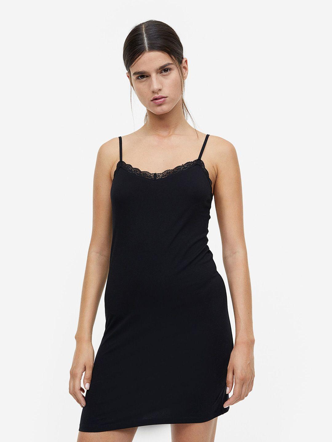 h&m lace-trimmed nightslip