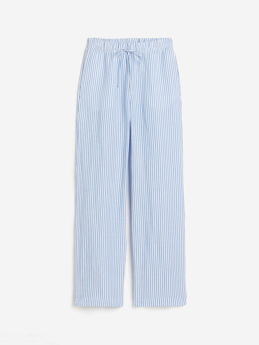 h&m linen-blend pull-on trousers