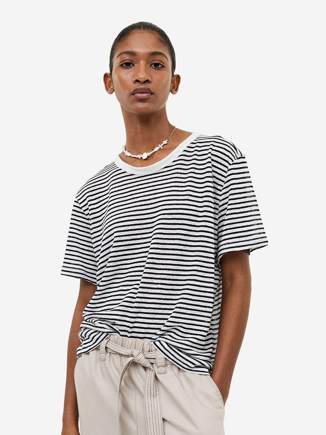 h&m linen t-shirt