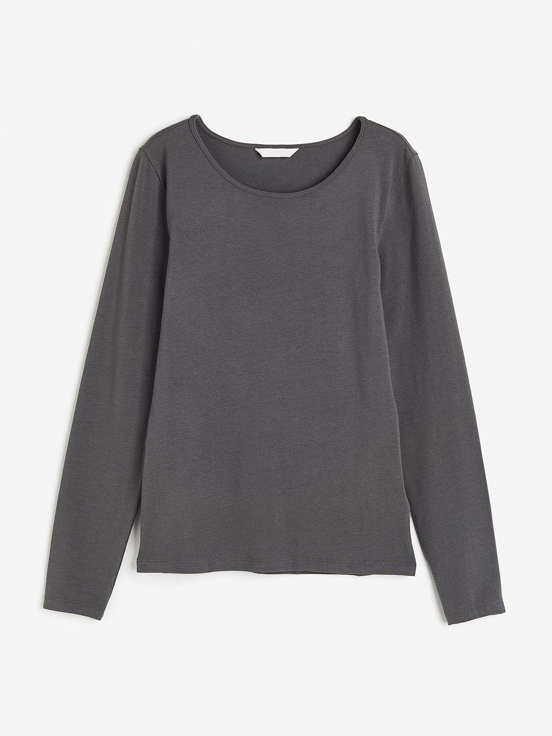 h&m long sleeves jersey top