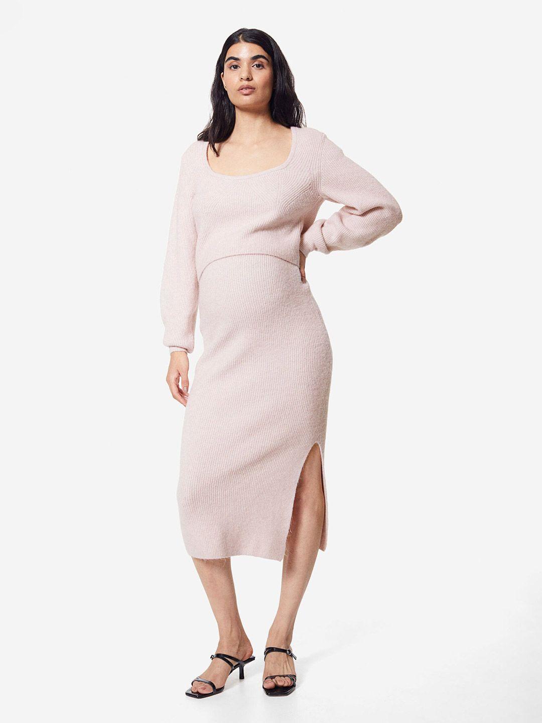 h&m mama 2-piece rib-knit set