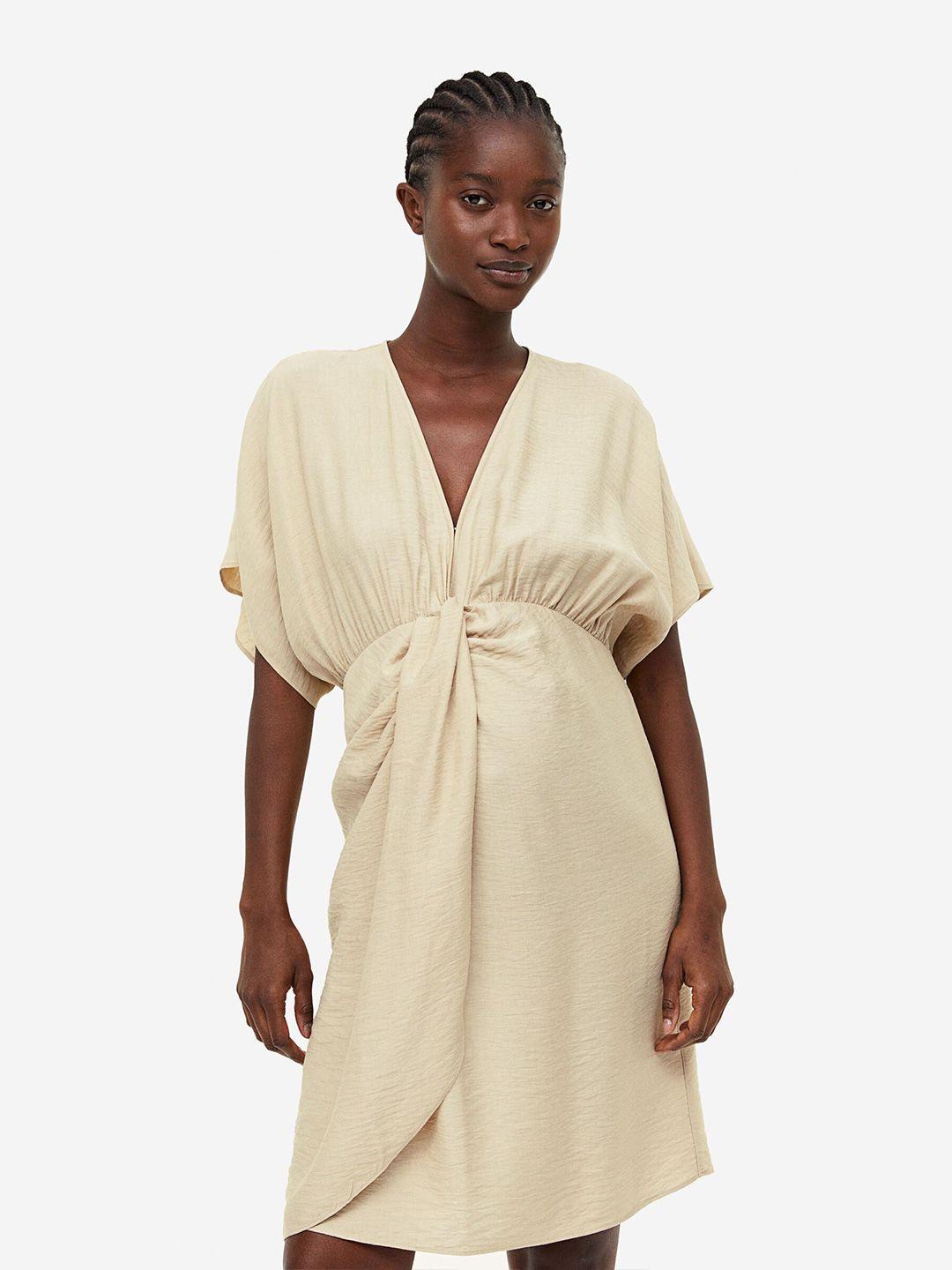 h&m mama draped dress