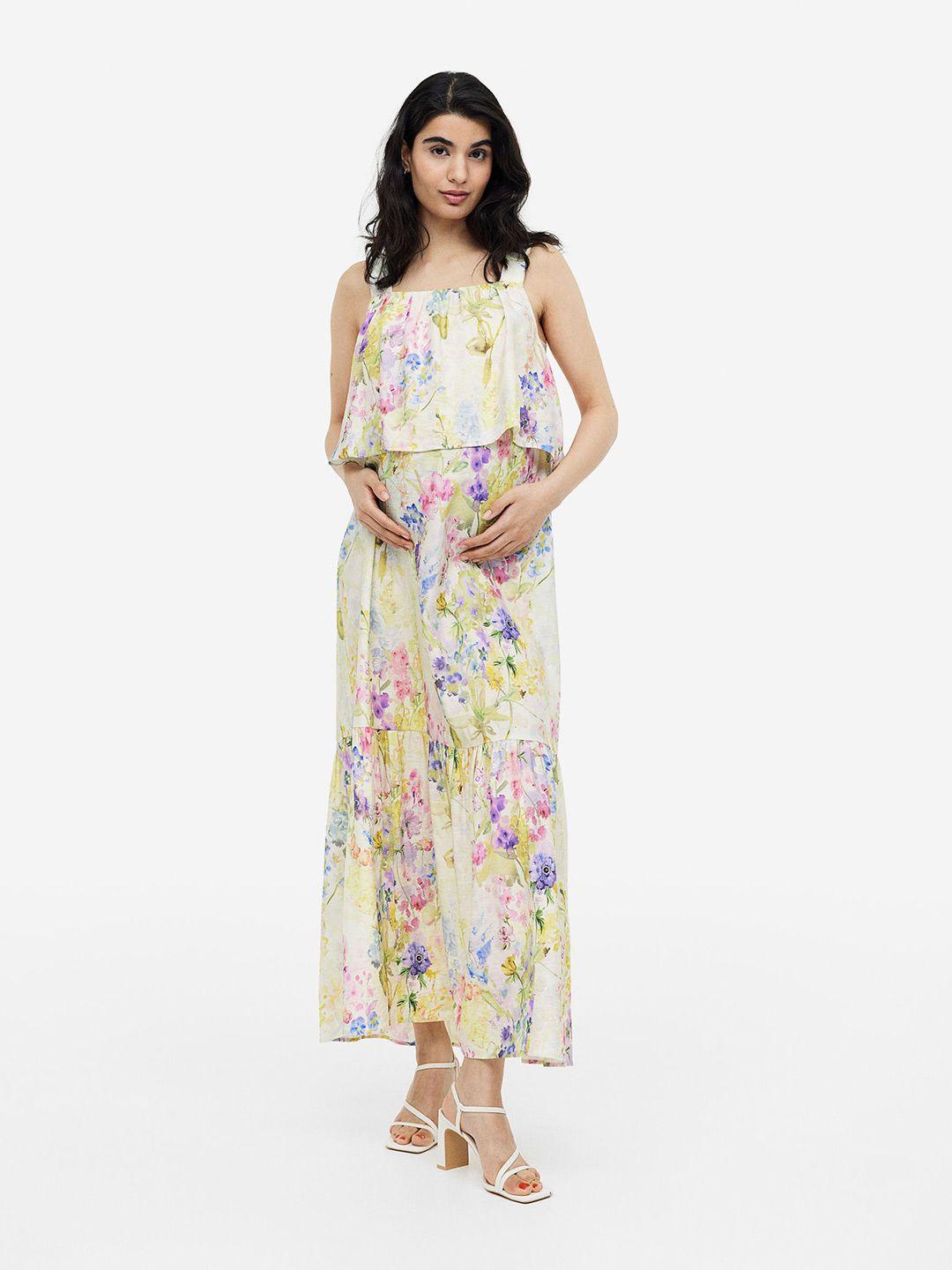 h&m mama flounce-trimmed nursing dress