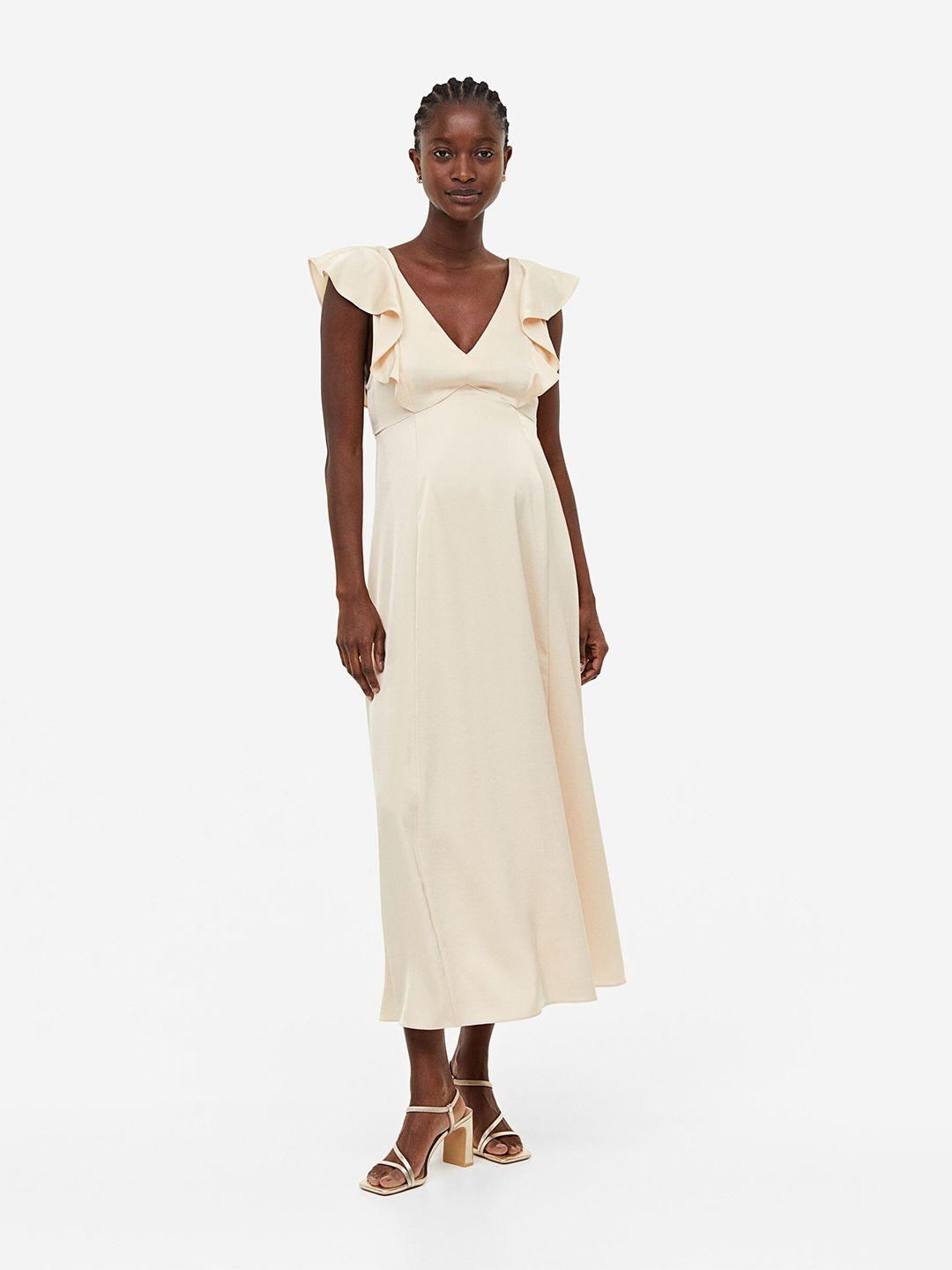 h&m mama flounced dress