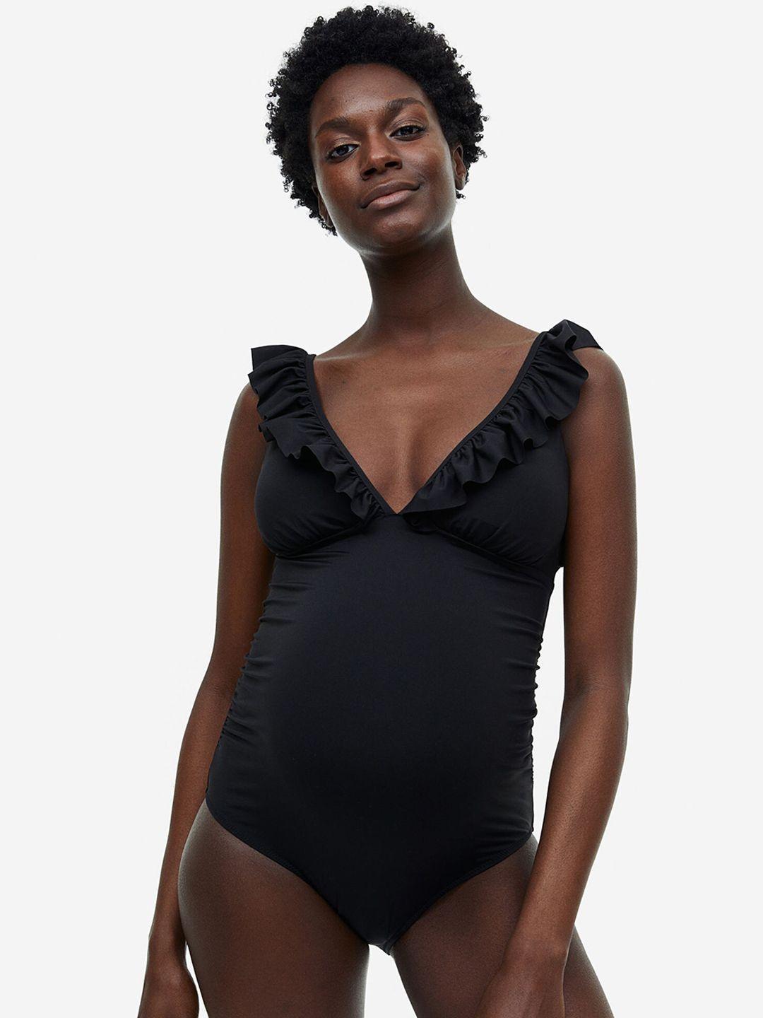 h&m mama frill-trimmed swimsuit