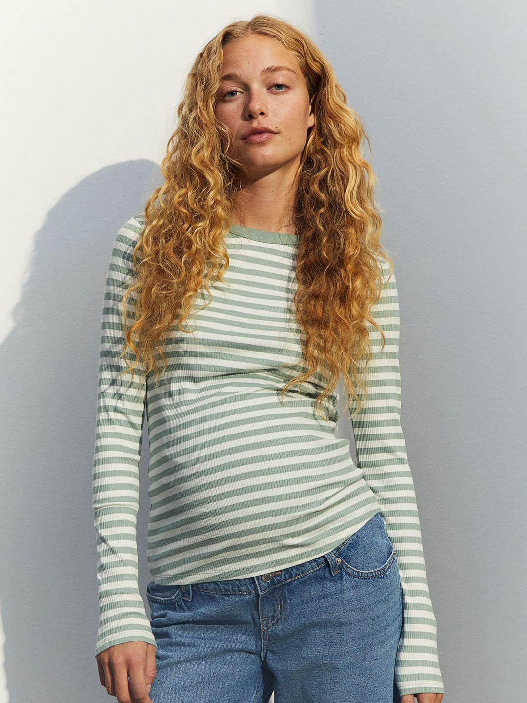 h&m mama ribbed jersey top