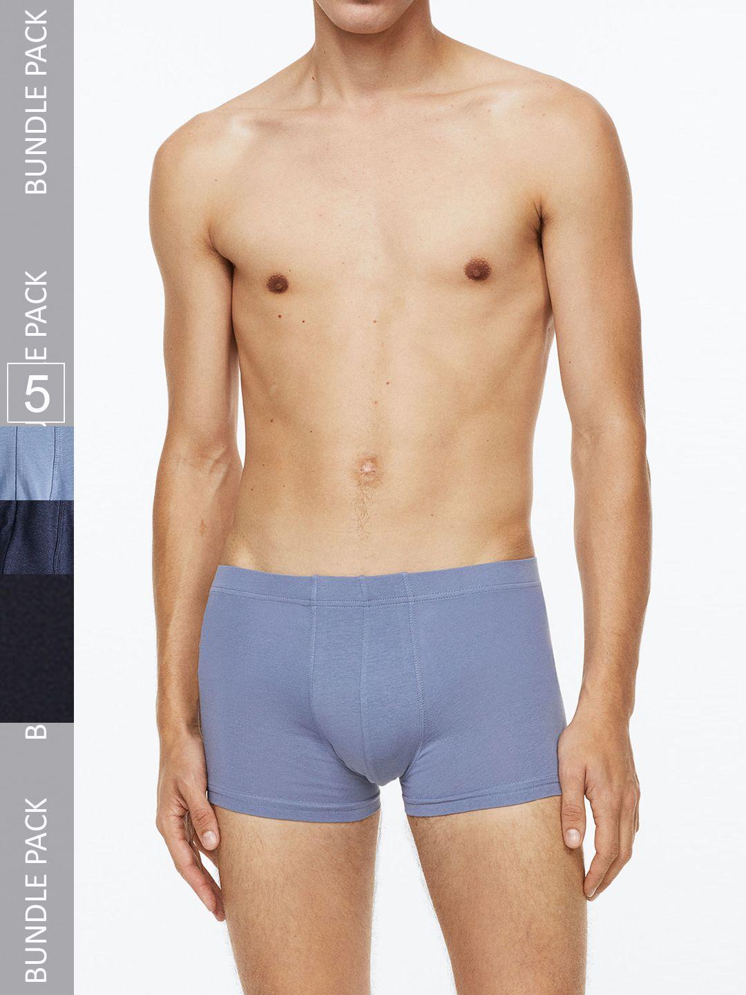 h&m men 5-pack cotton short trunks