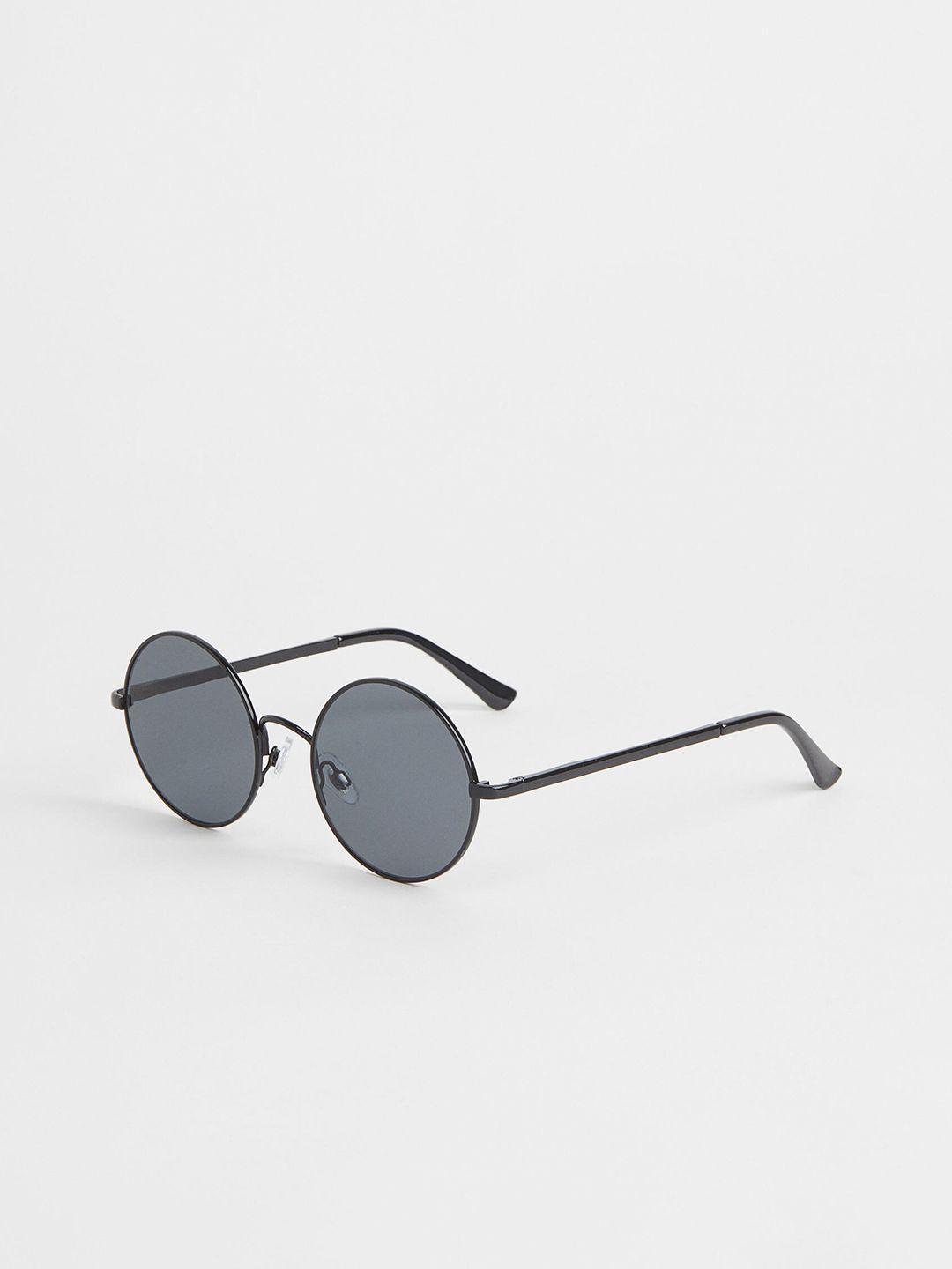 h&m men black round sunglasses