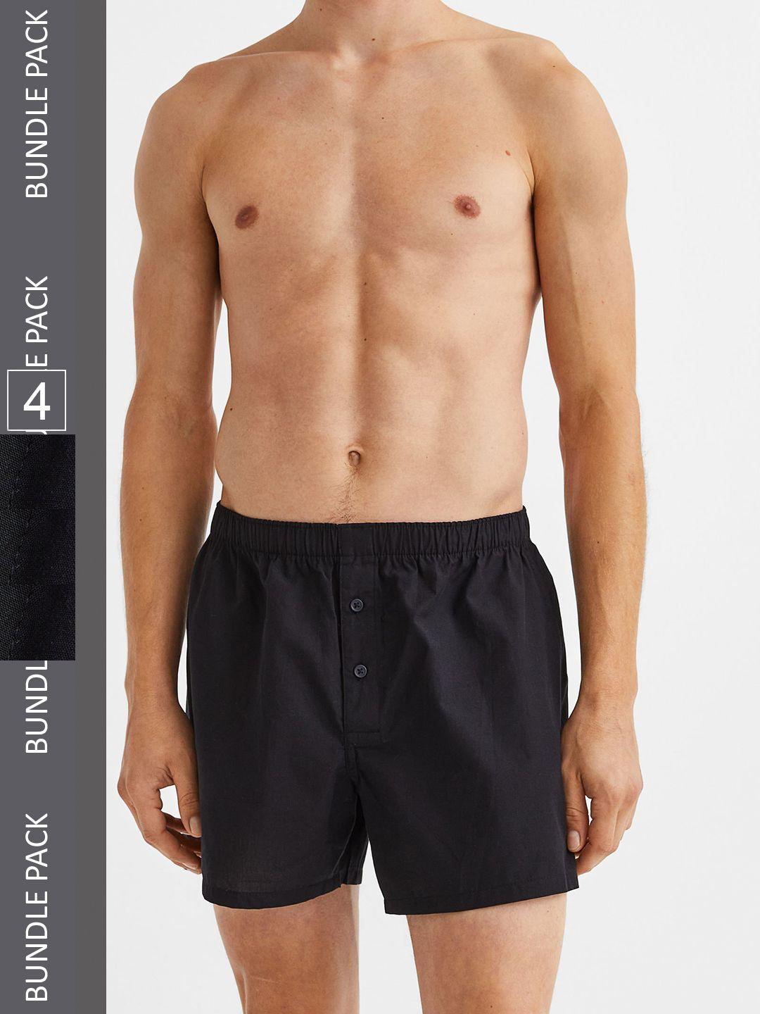 h&m men black shorts 0697920131