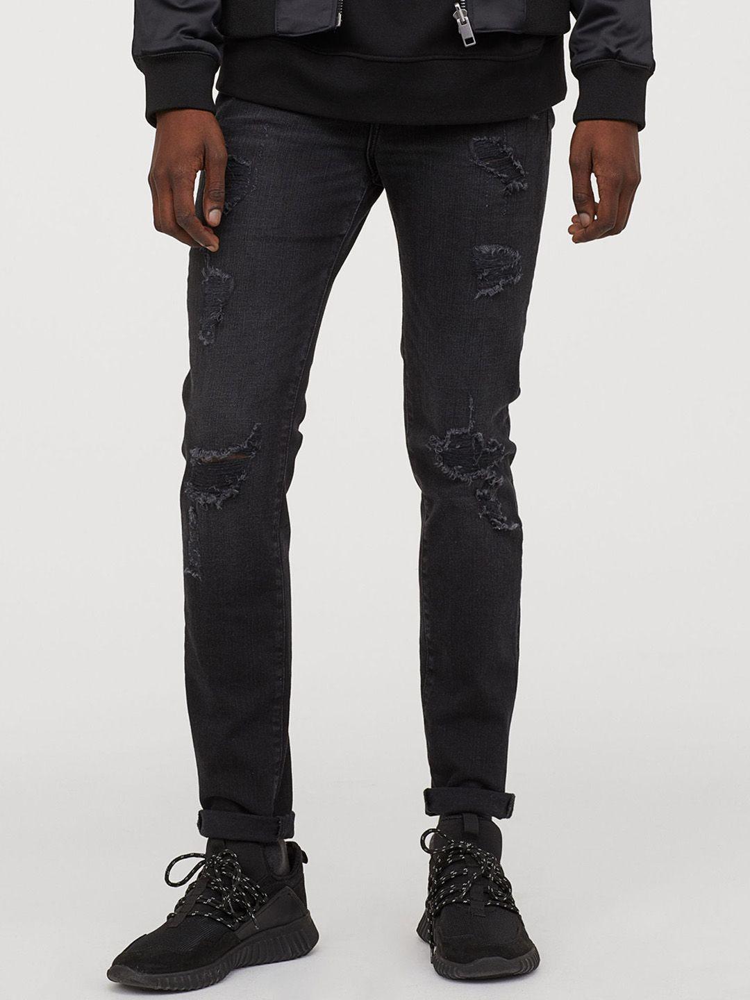 h&m men black skinny sustainable jeans