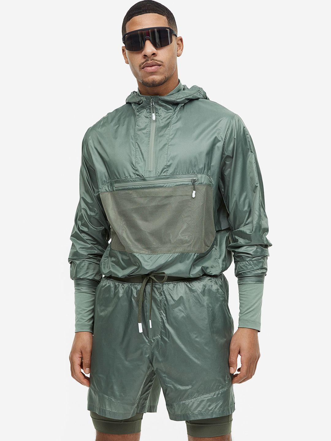 h&m men lightweight running popover jacket