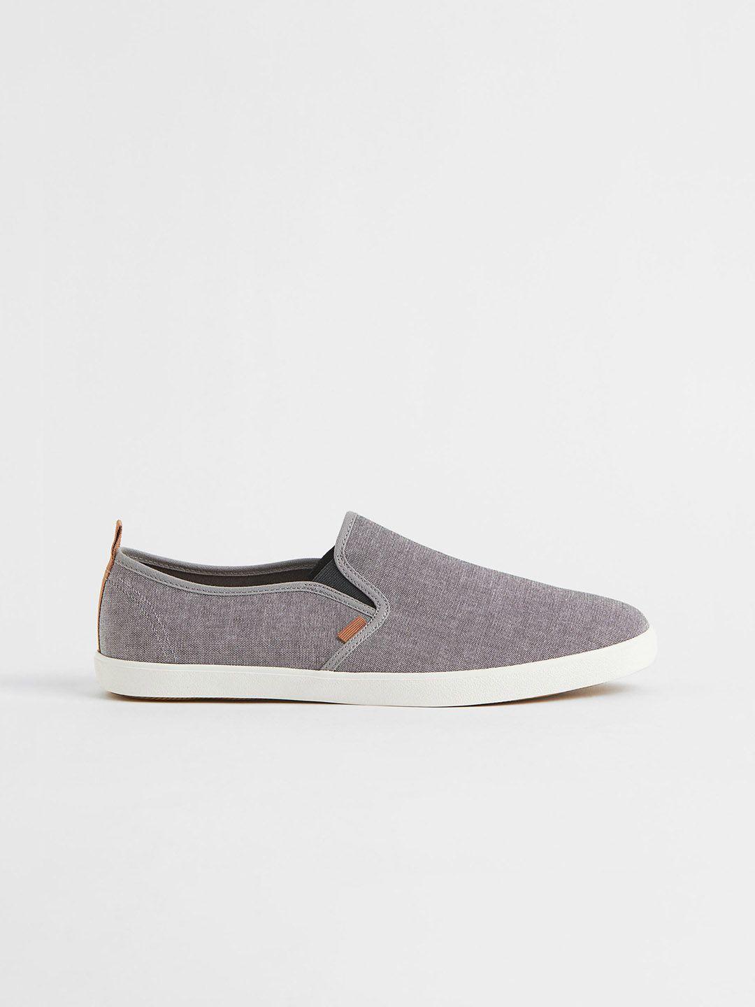 h&m men men grey slip-on trainers