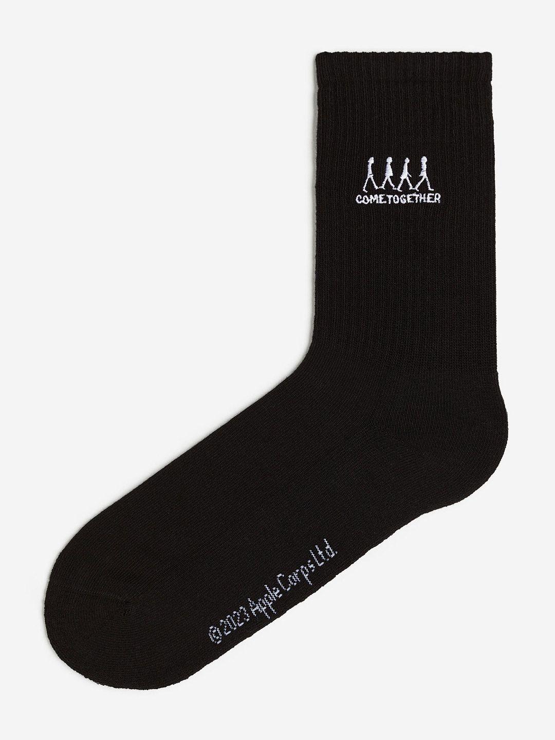 h&m men motif-detail socks