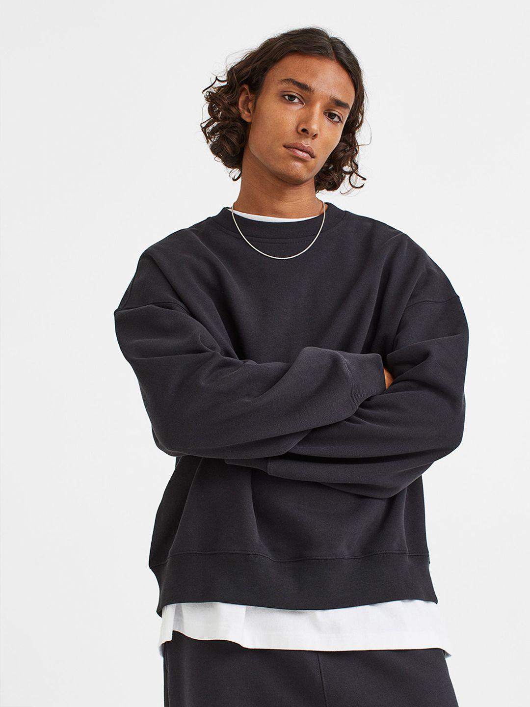 h&m men oversized fit cotton sweatshirt