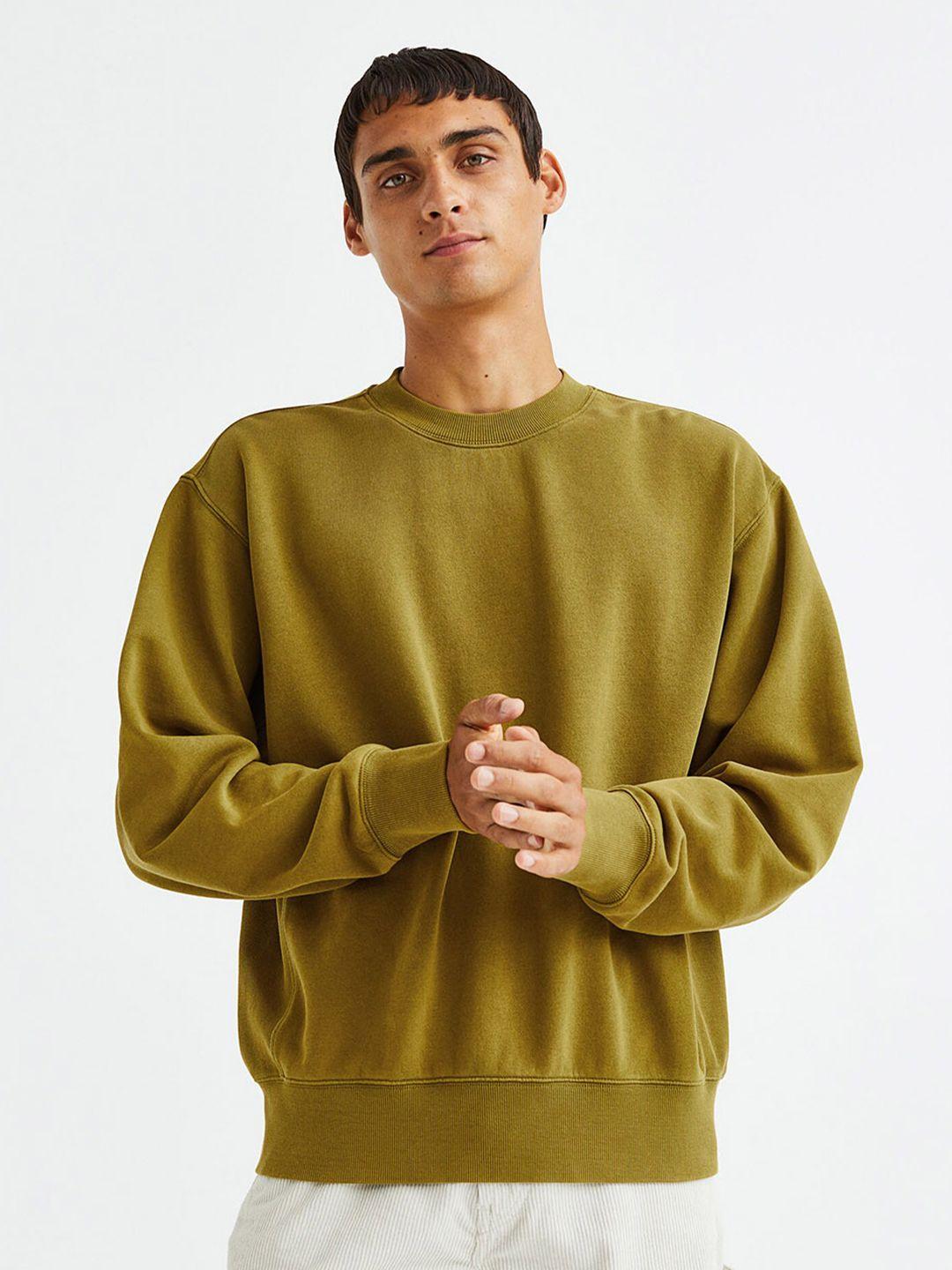 h&m men oversized fit cotton sweatshirt