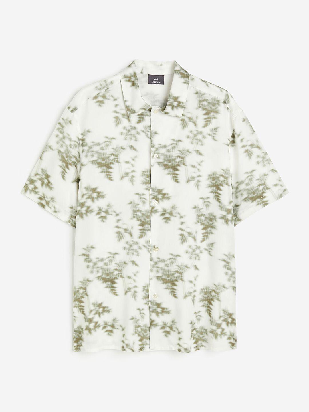 h&m men patterned lyocell shirts