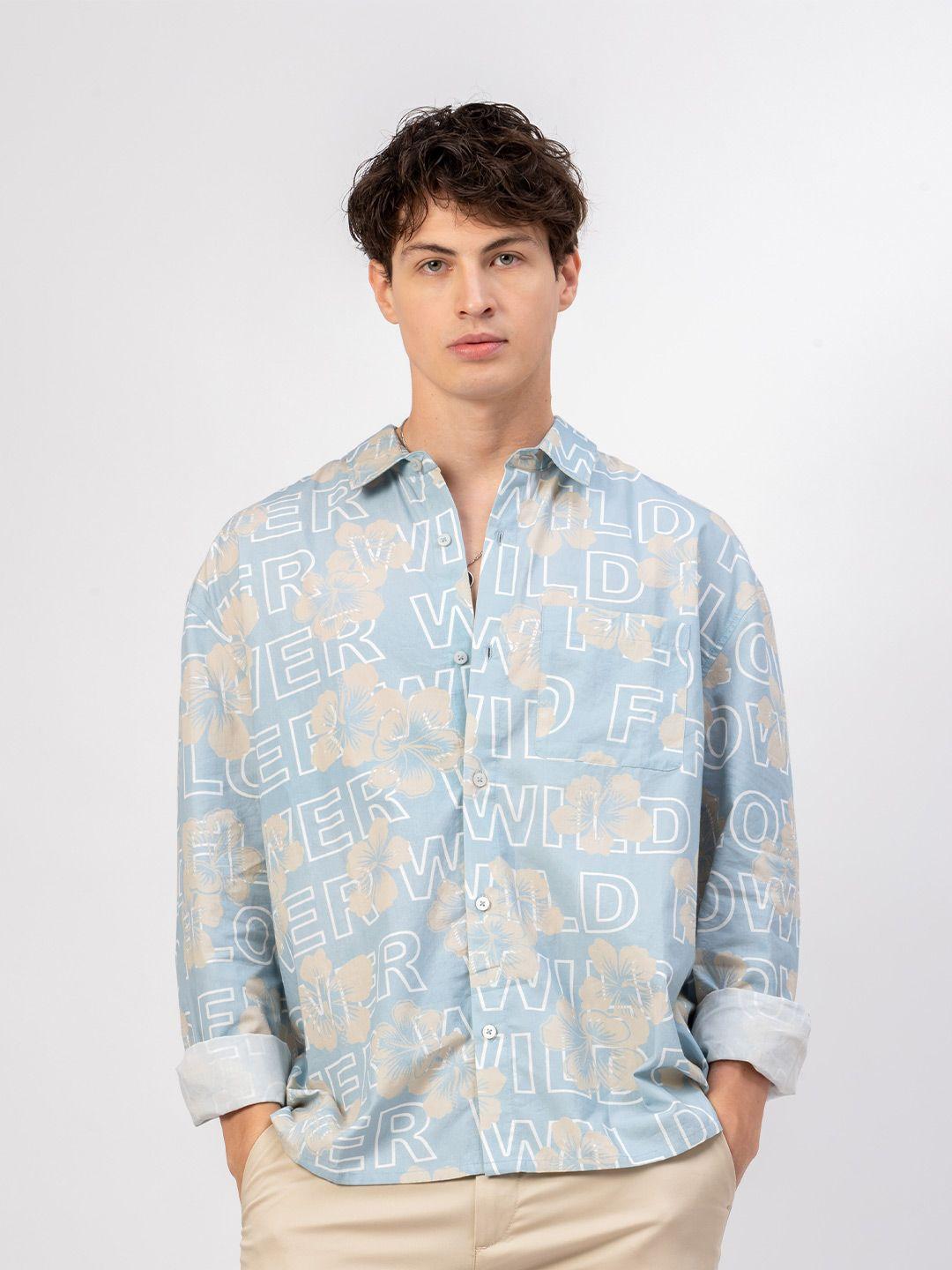 h&m men printed shirt