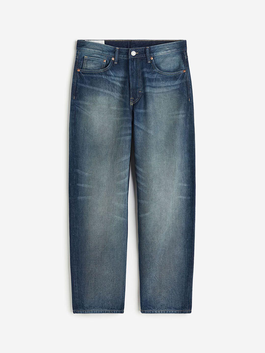 h&m men pure cotton loose jeans