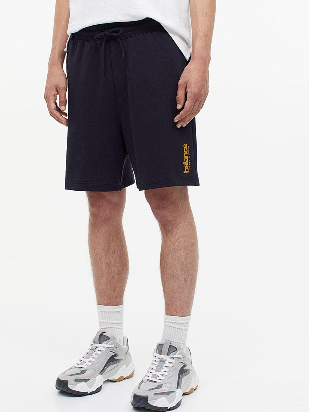 h&m men pure cotton relaxed fit sweatshorts