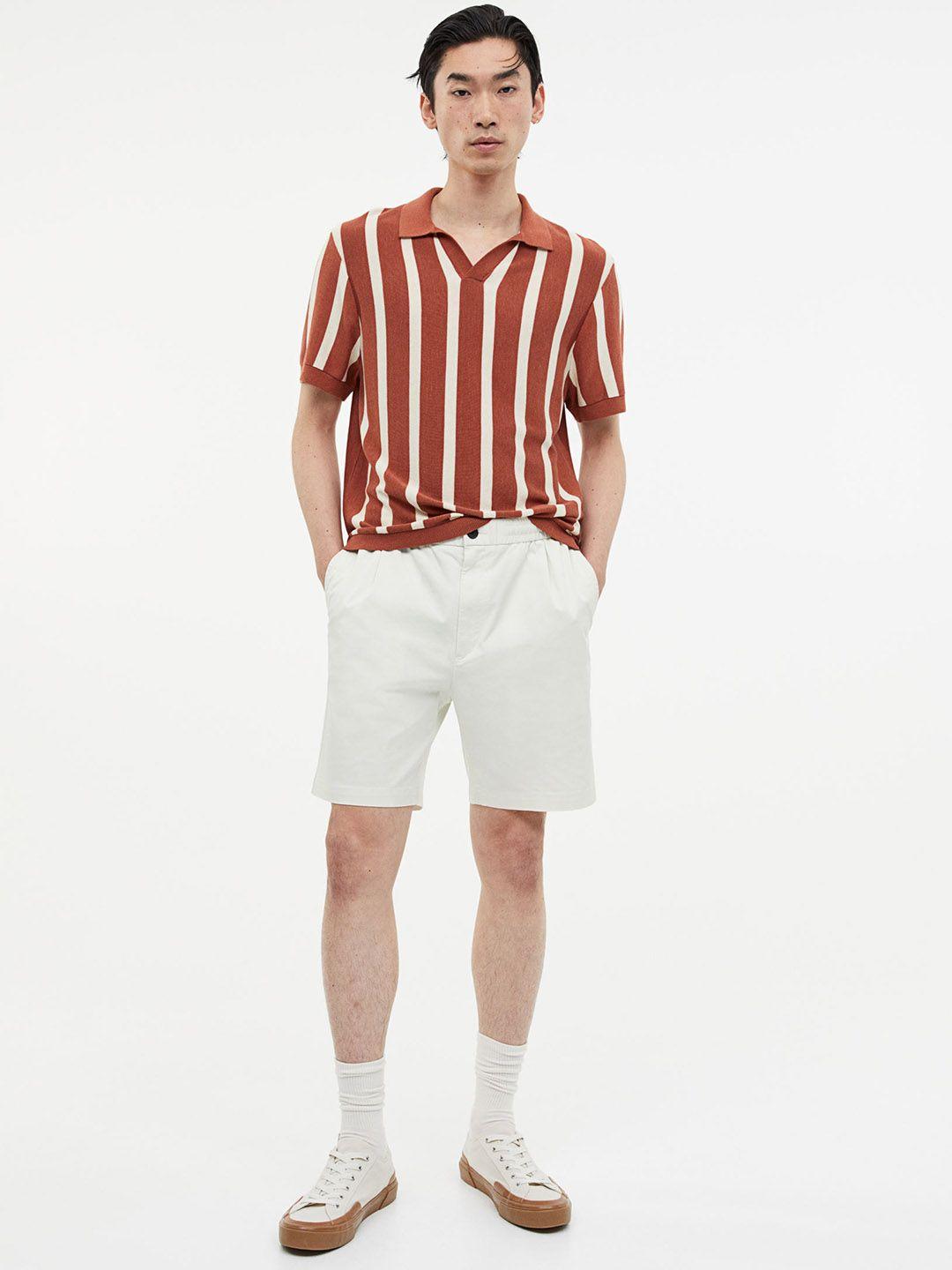 h&m men regular fit chino shorts