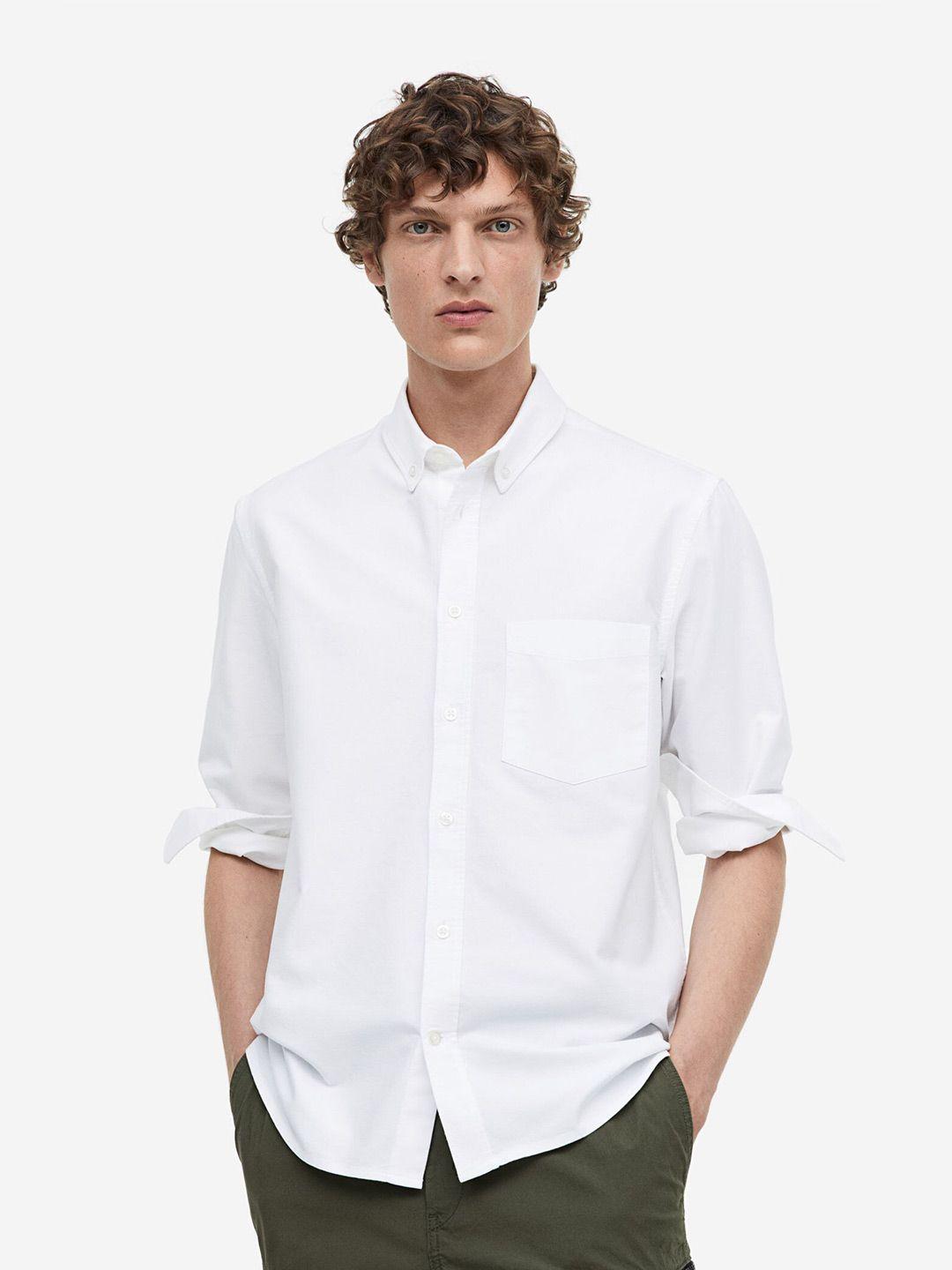 h&m men regular fit cotton oxford shirt