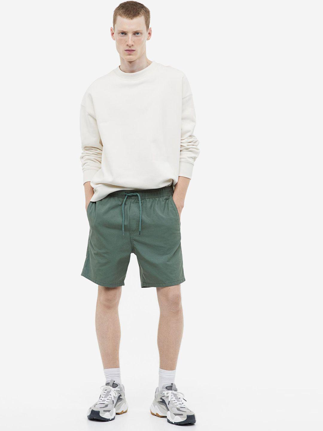 h&m men regular fit cotton shorts