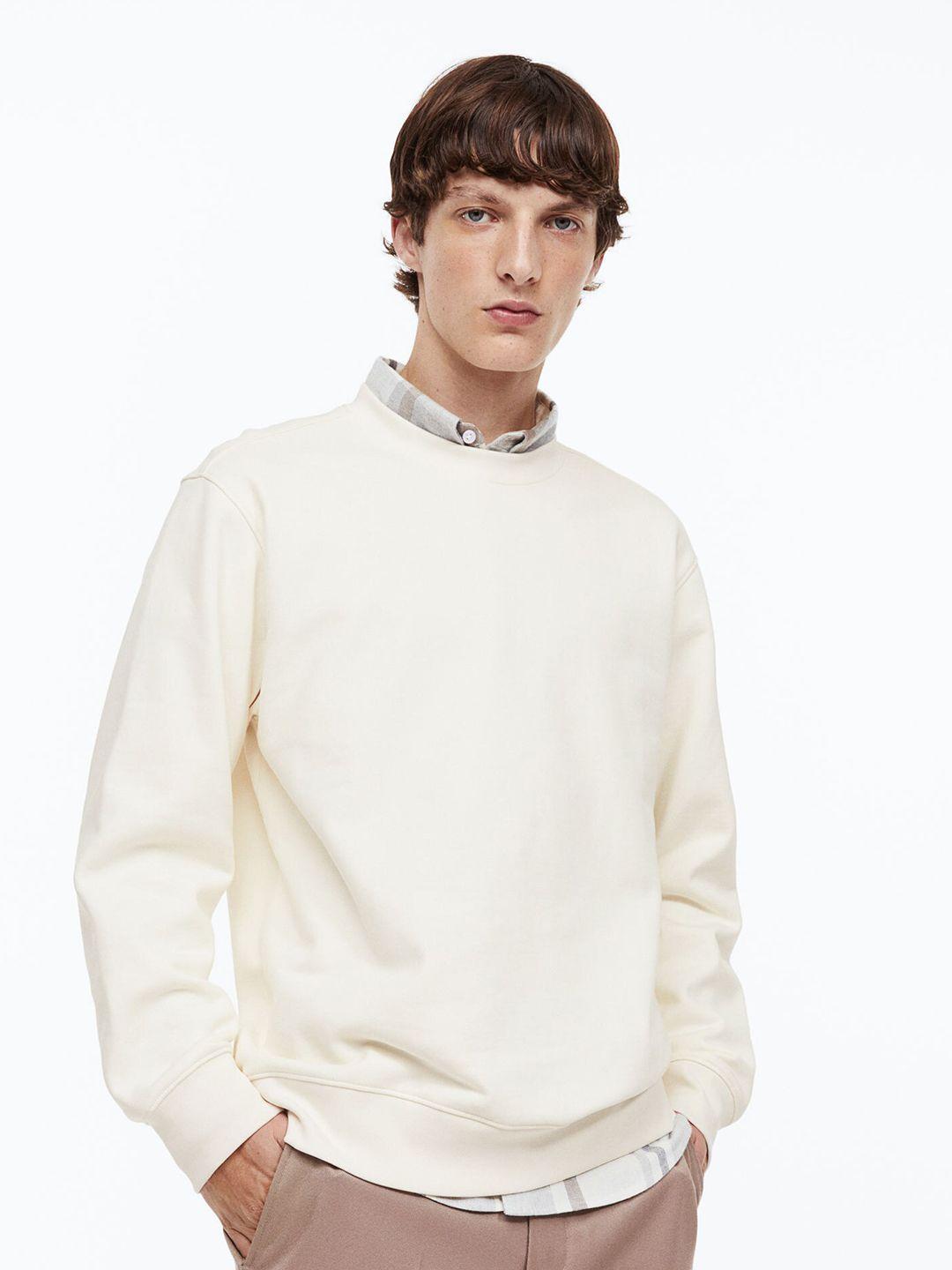 h&m men regular fit cotton sweatshirt