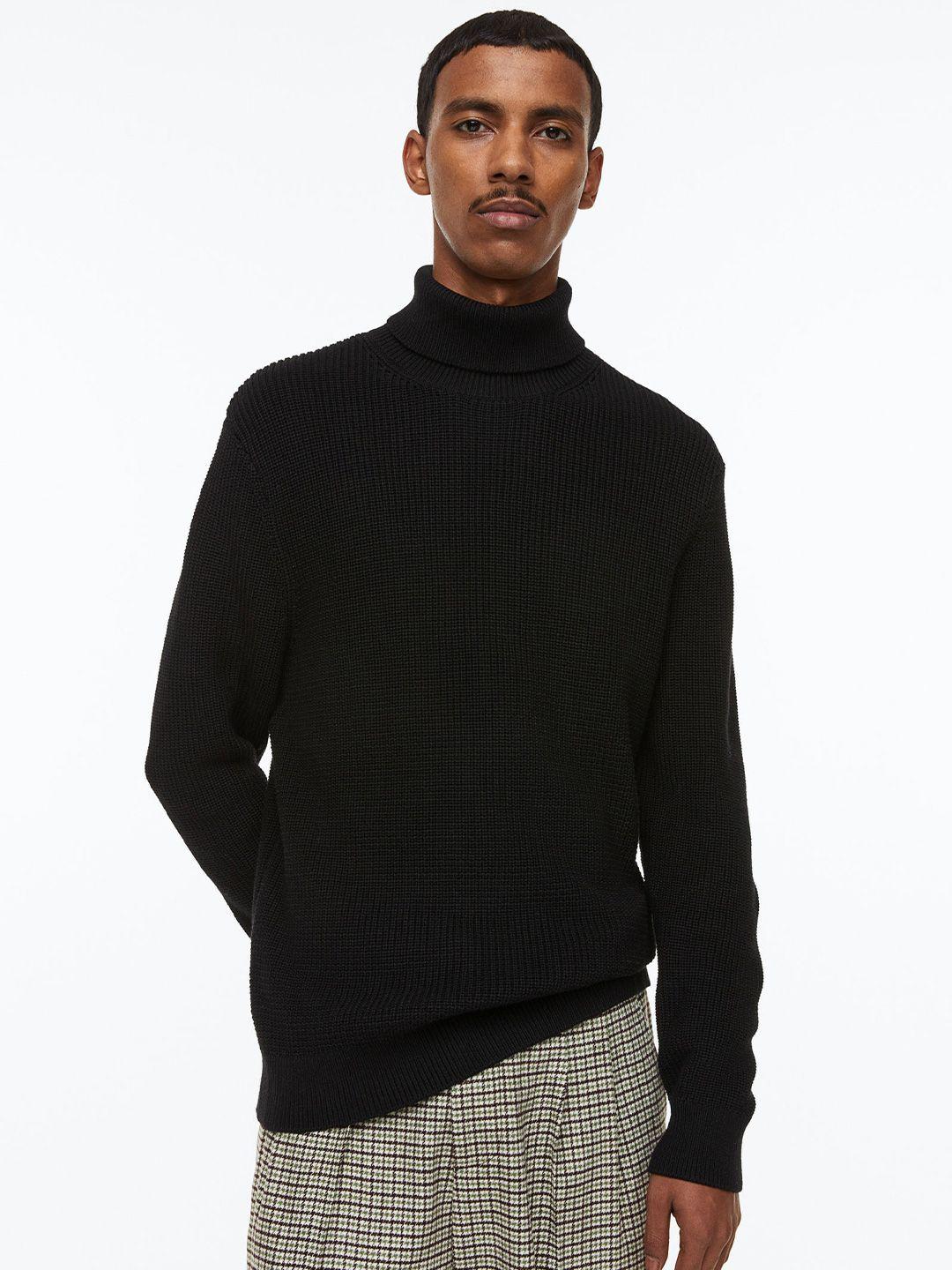 h&m men regular-fit polo-neck jumper