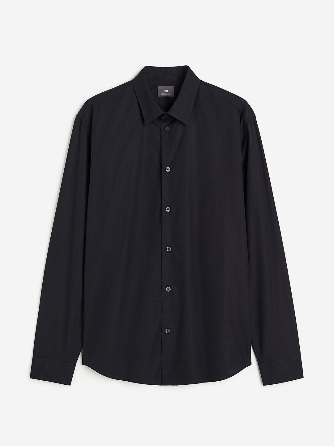 h&m men regular fit poplin shirt