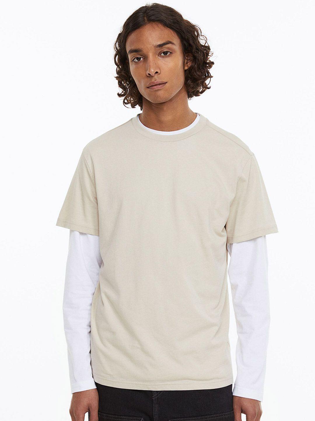 h&m men regular fit round-neck t-shirt