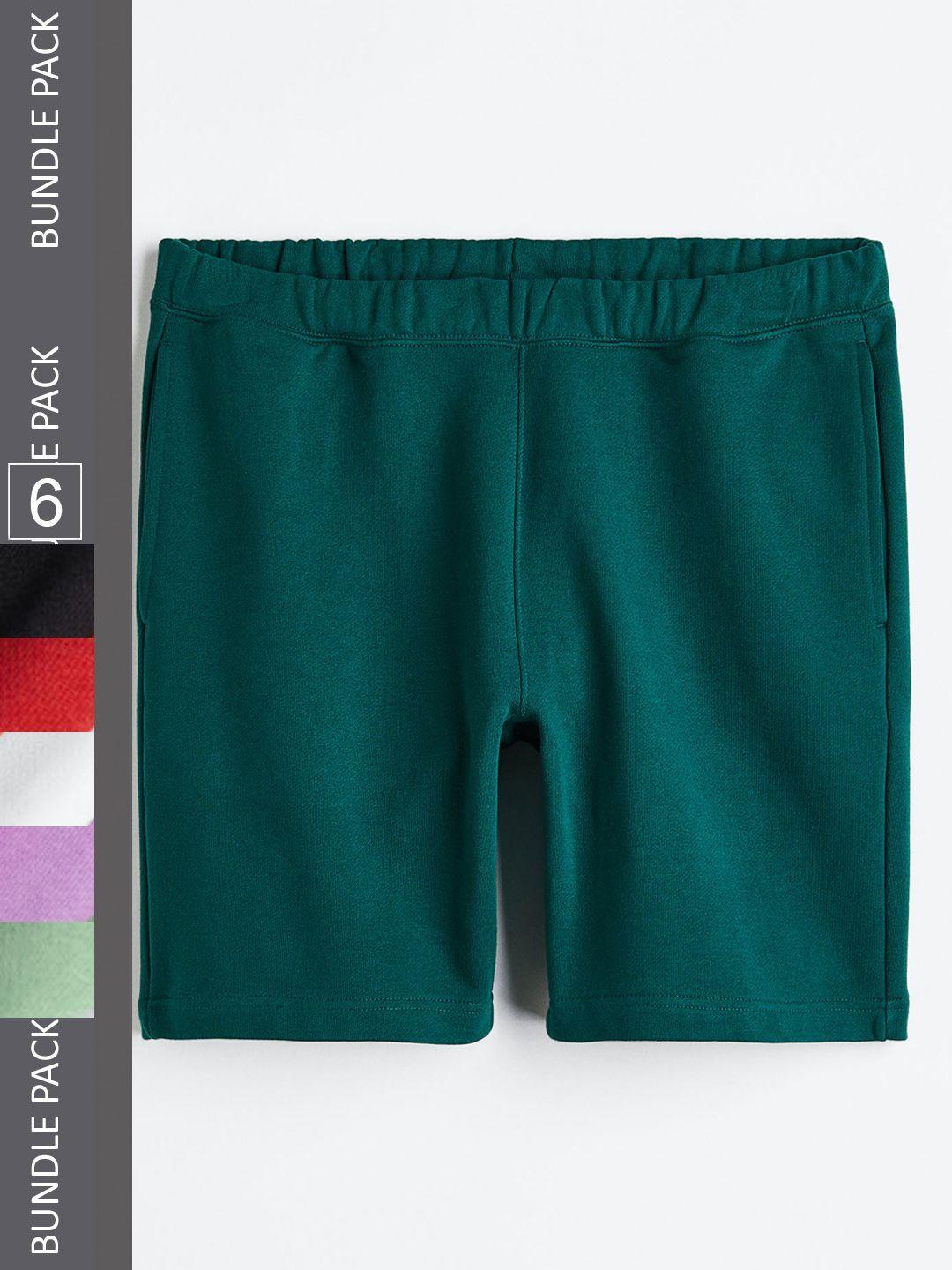 h&m men relaxed fit pure cotton jogger shorts
