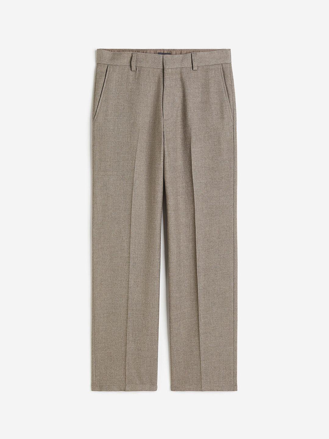 h&m men relaxed-fit tailored trousers
