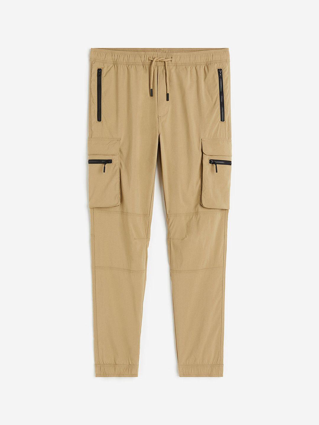 h&m men skinny fit nylon cargo trouser