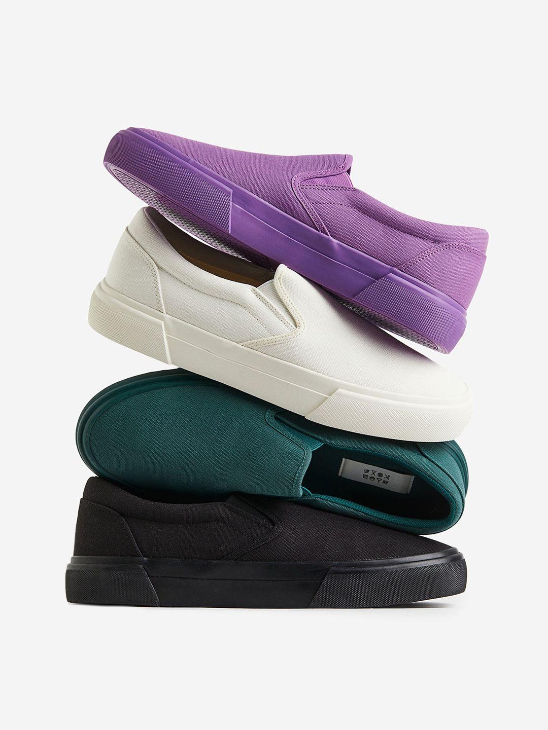 h&m men slip-on pure cotton trainers