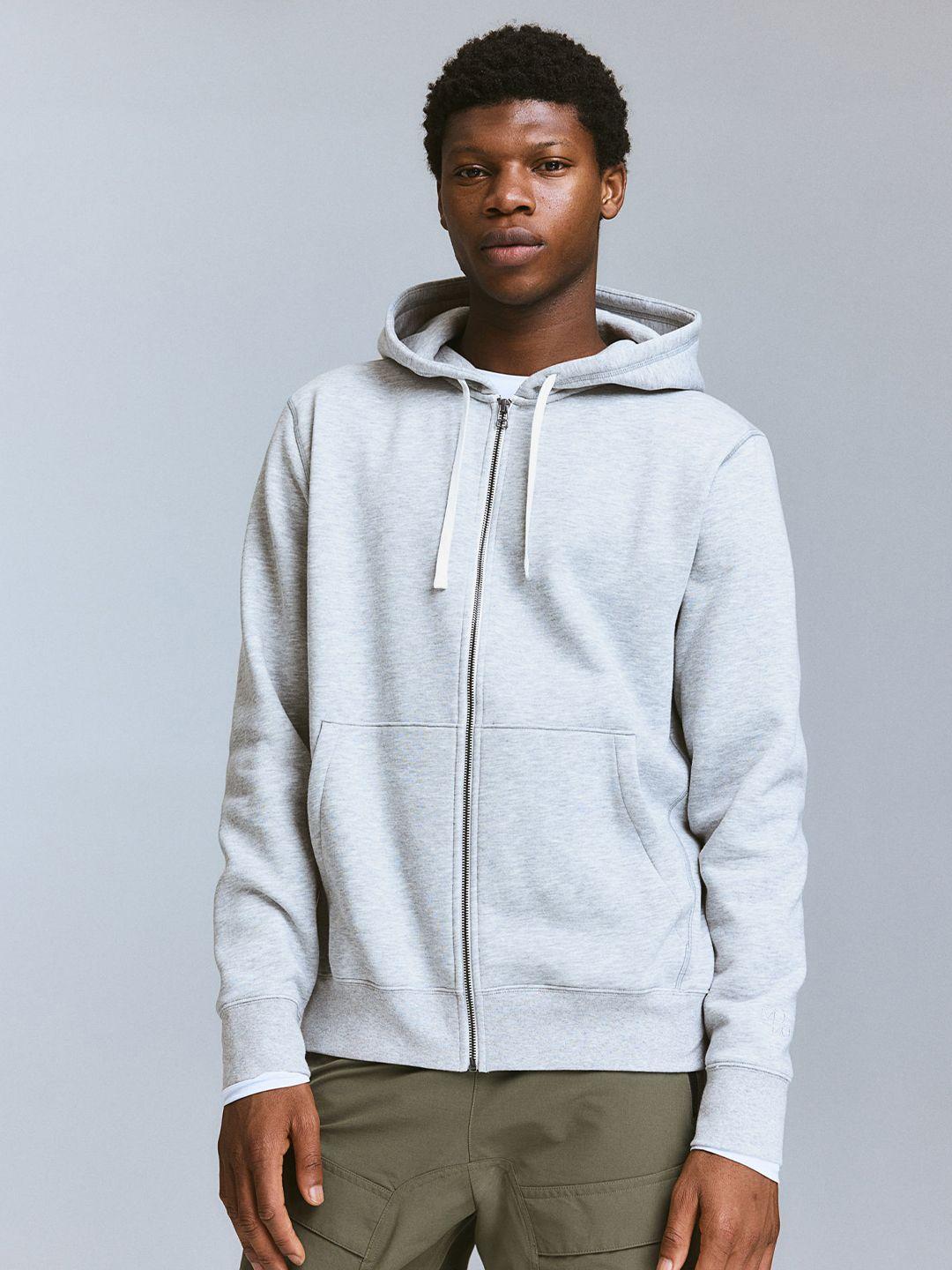 h&m men zip-through sports hoodie