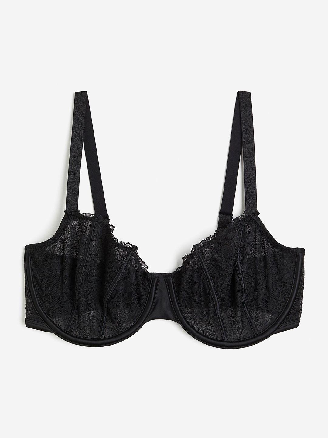 h&m non-padded underwired lace bra