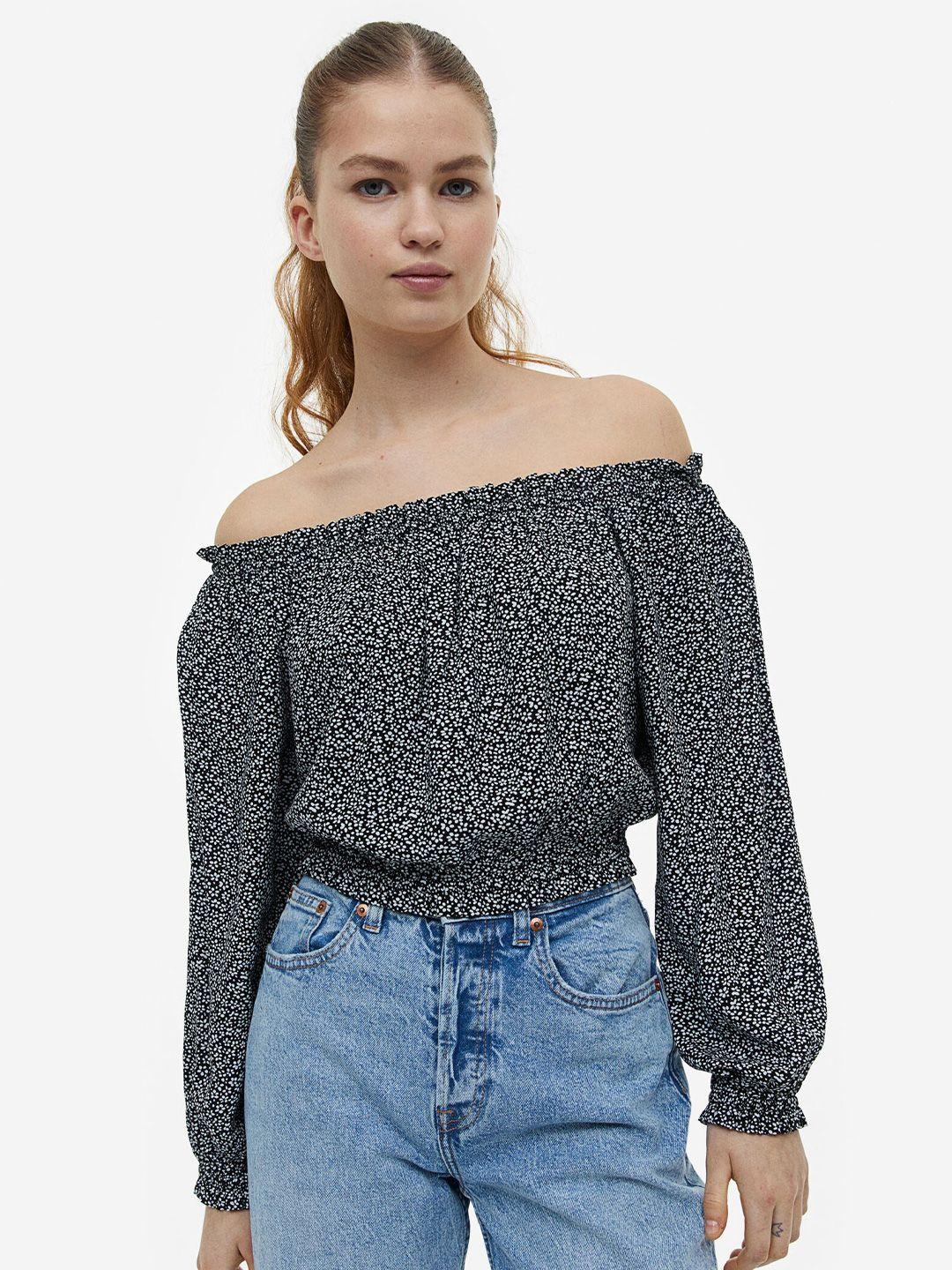 h&m off-the-shoulder blouse