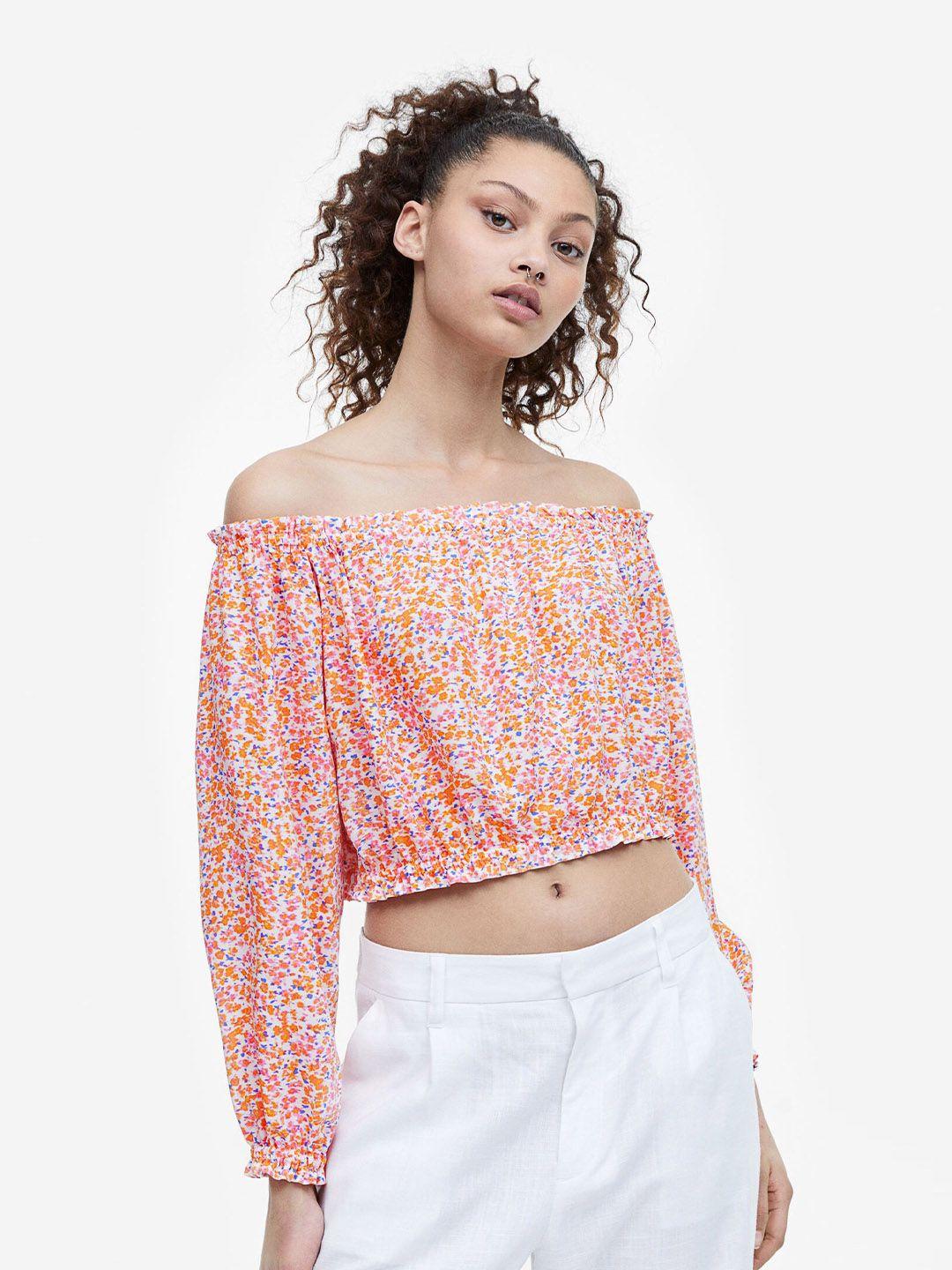 h&m off-the-shoulder blouse