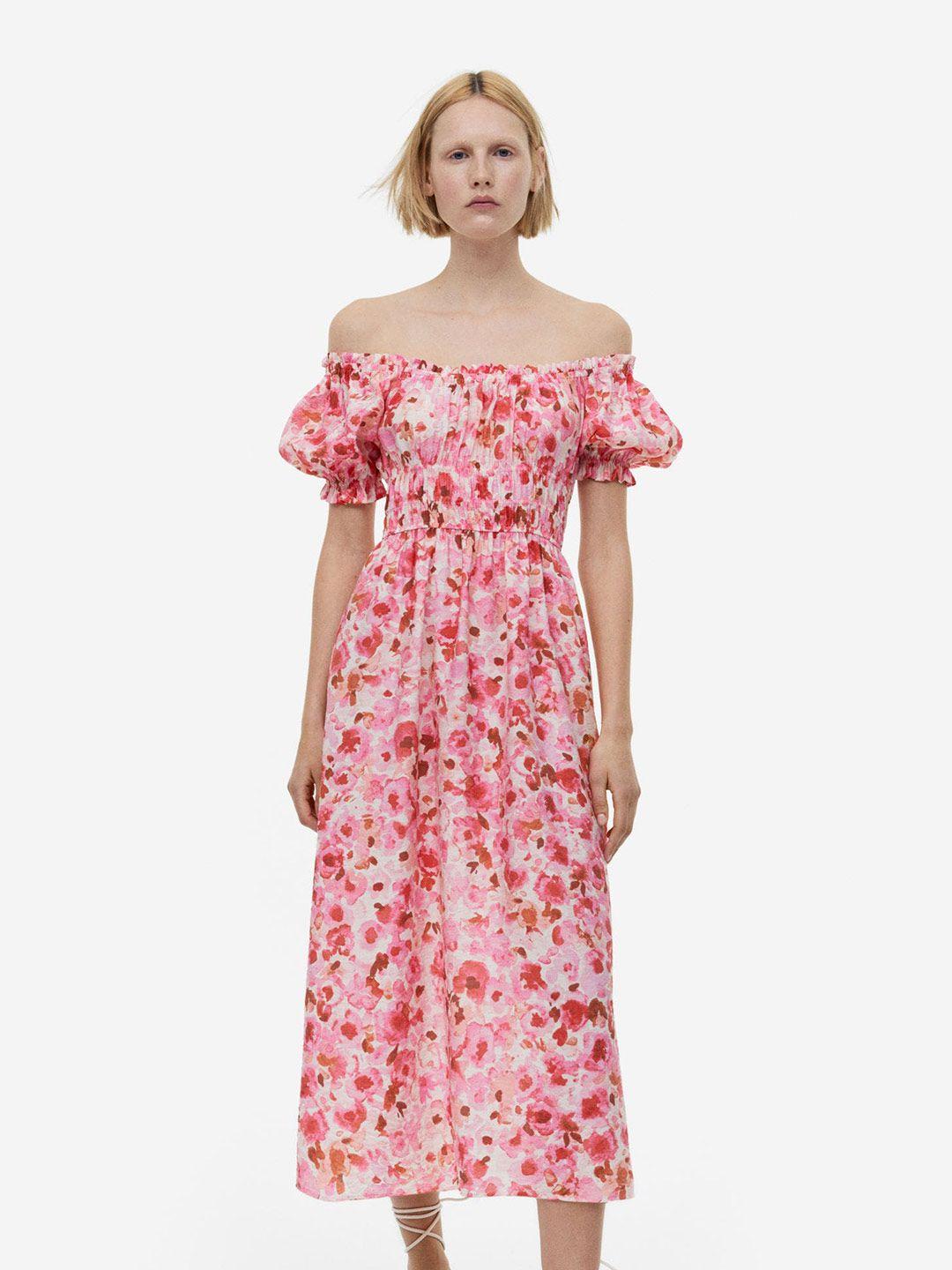 h&m off-the-shoulder dress