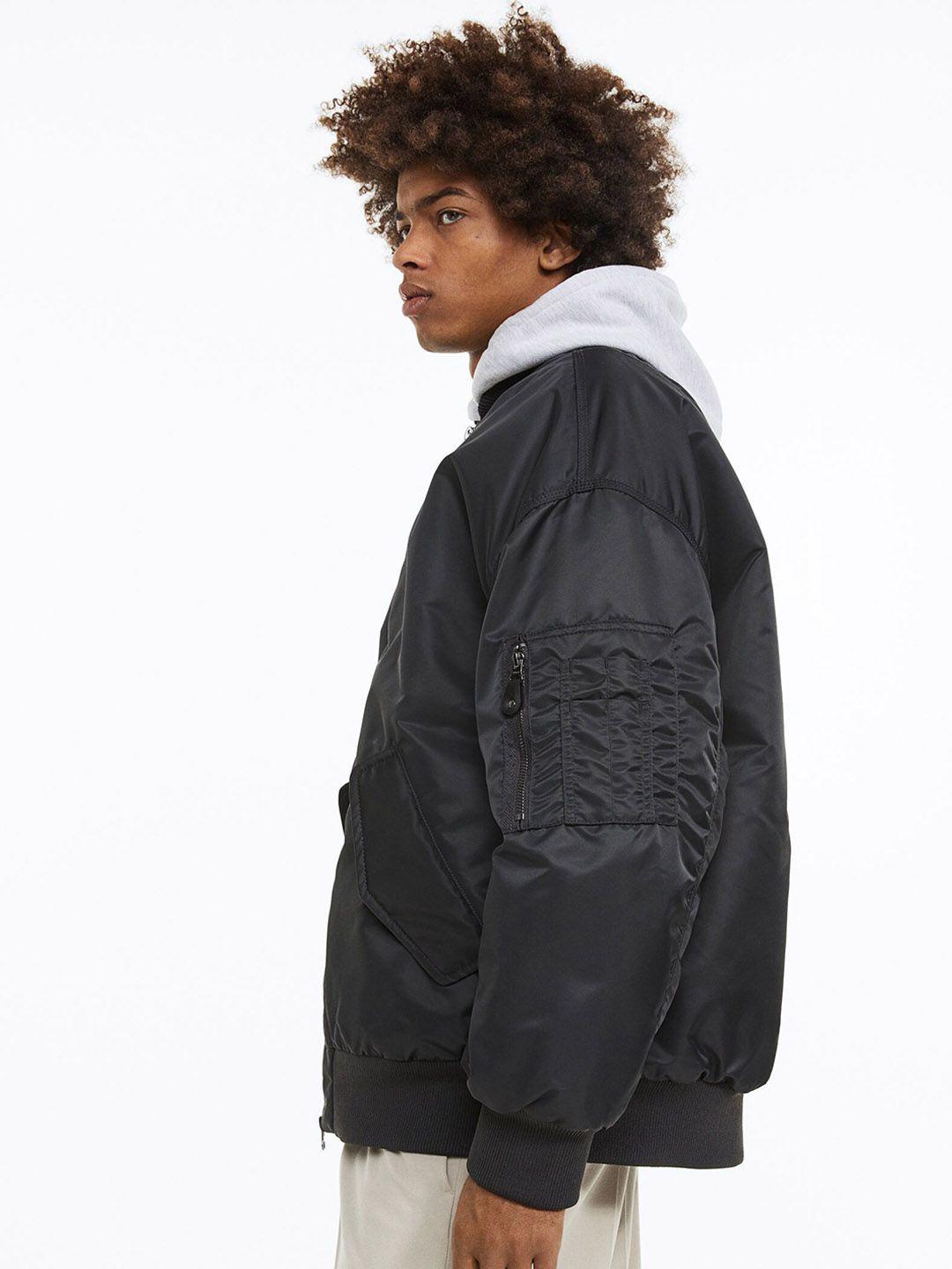 h&m oversized fit bomber jacket