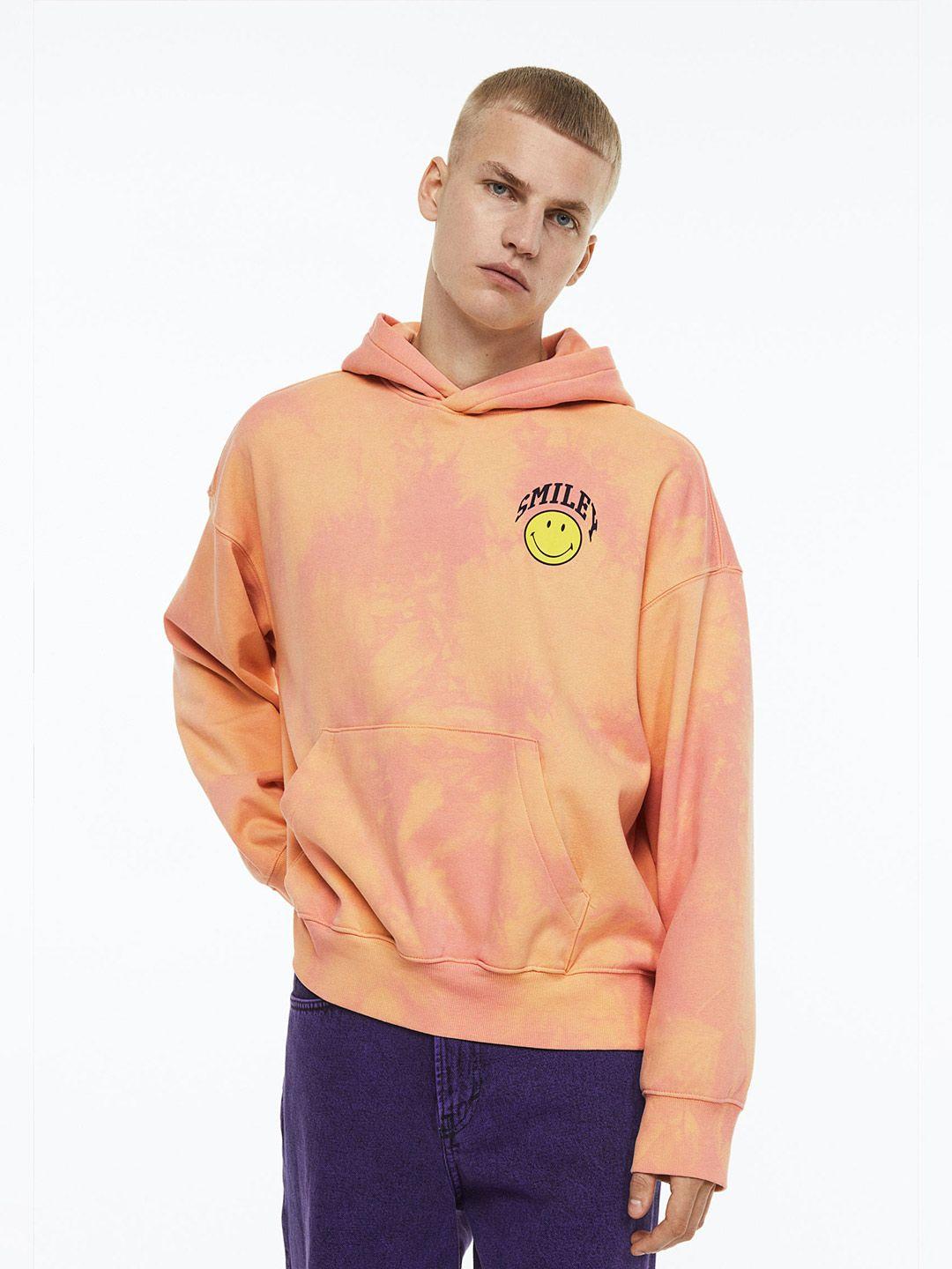 h&m oversized fit printed hoodie