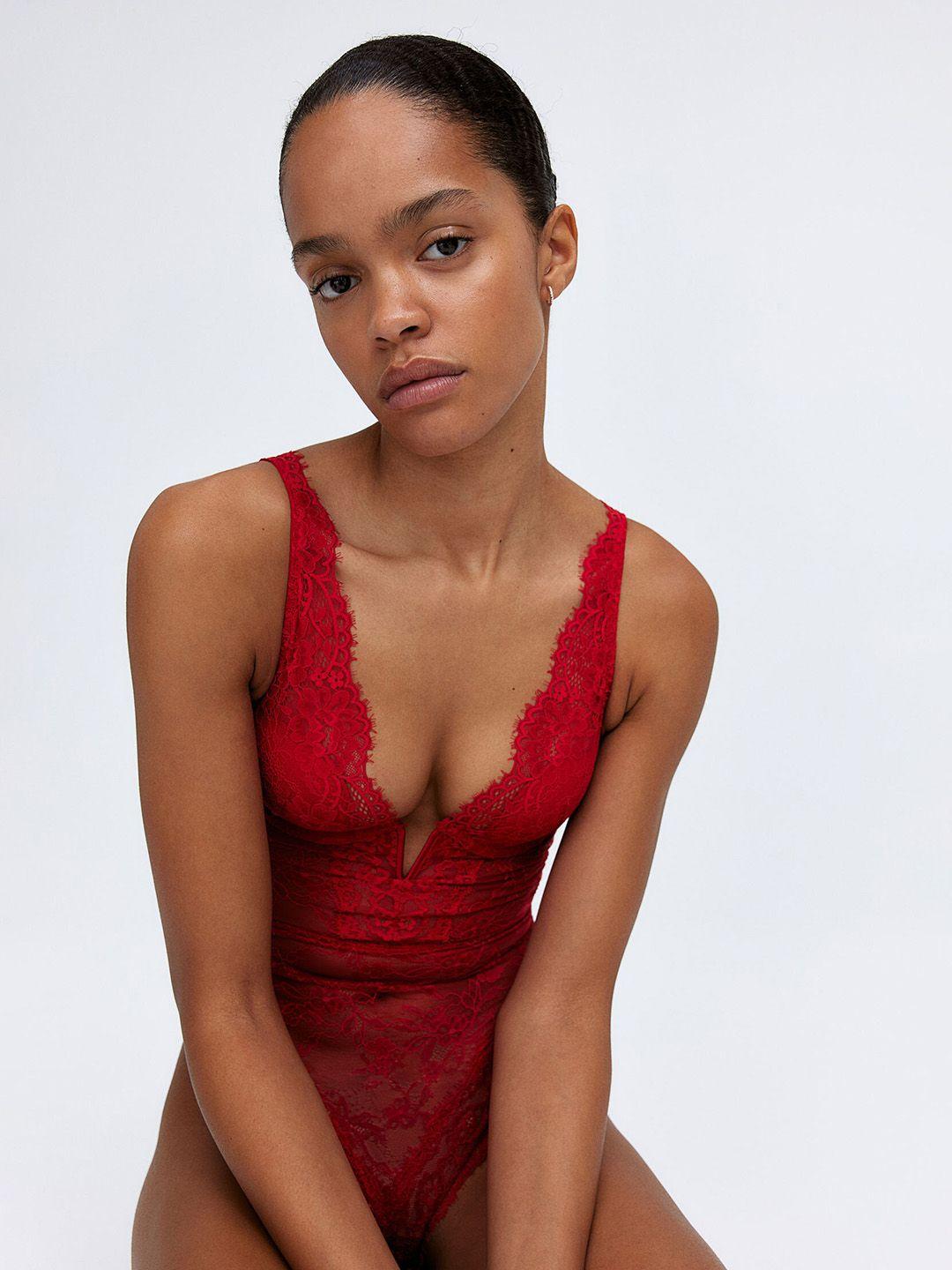 h&m padded-cup lace thong body