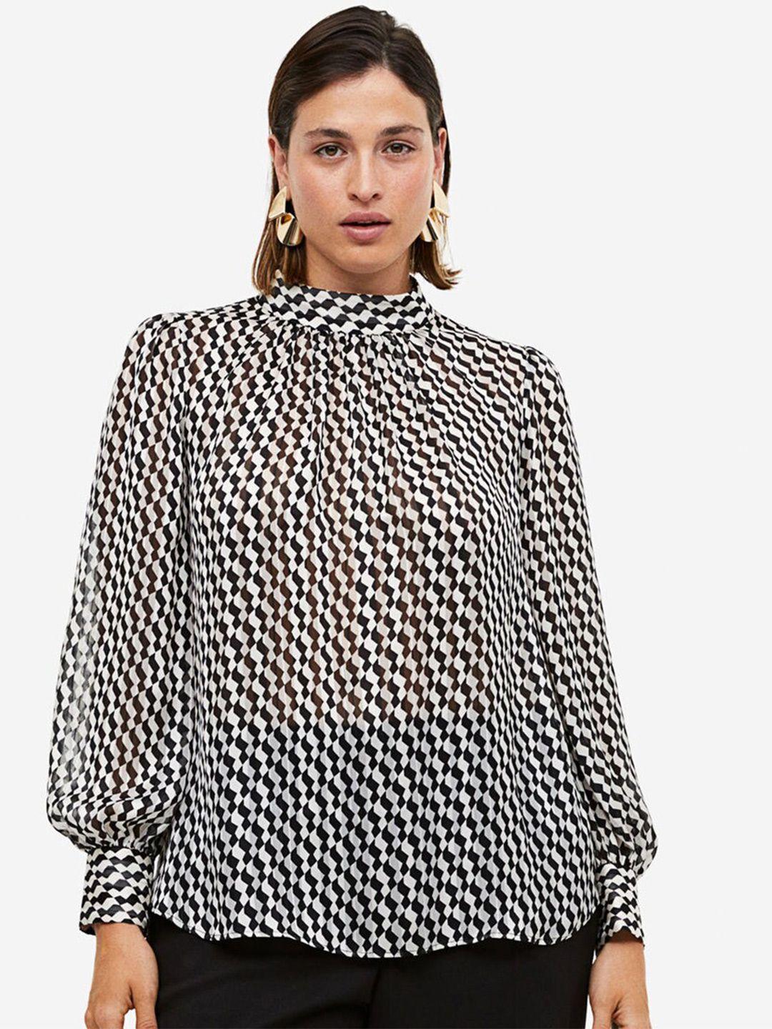 h&m patterned blouse