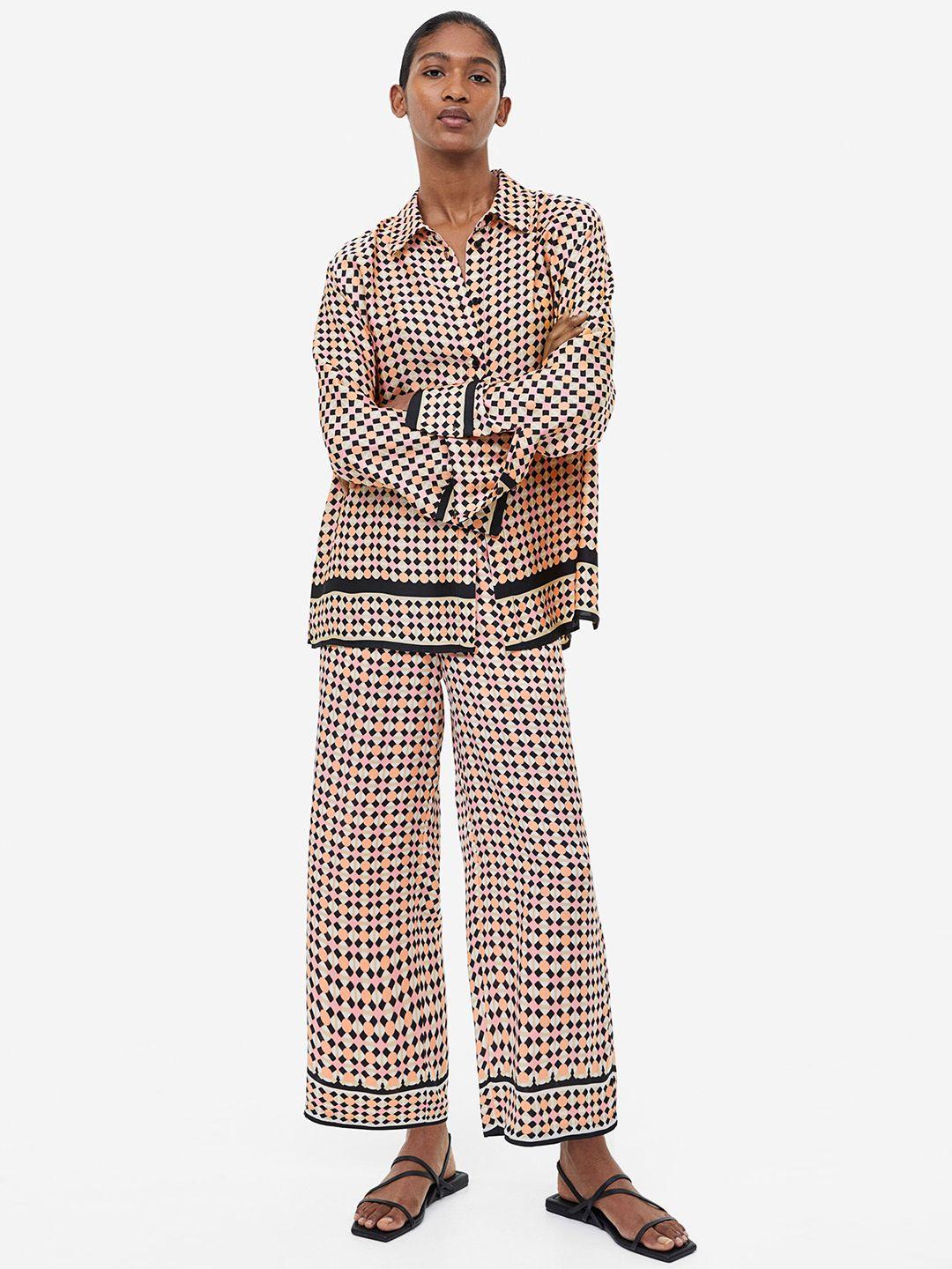 h&m patterned trousers