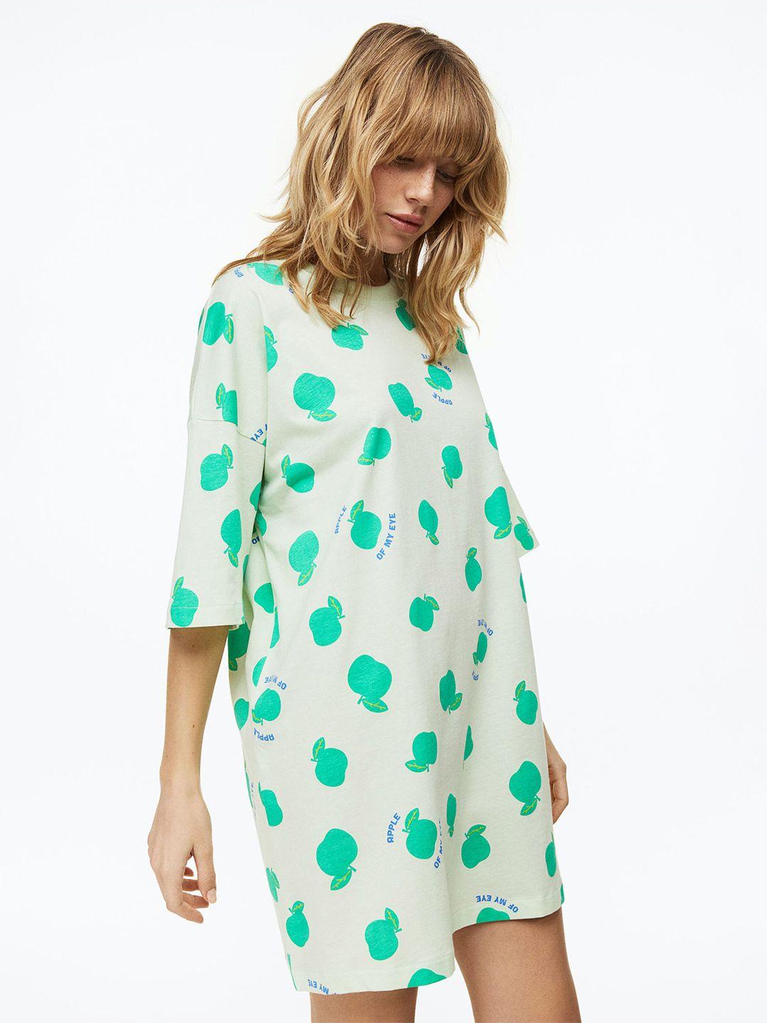 h&m printed cotton nightdress