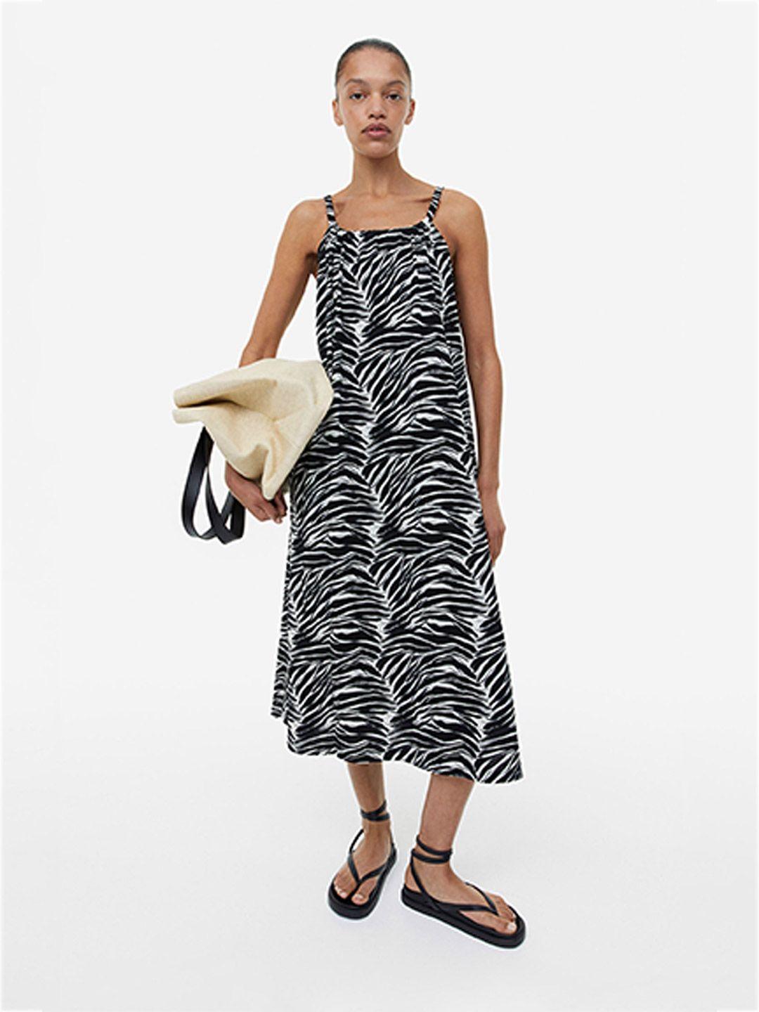 h&m printed cotton oversized jersey dress