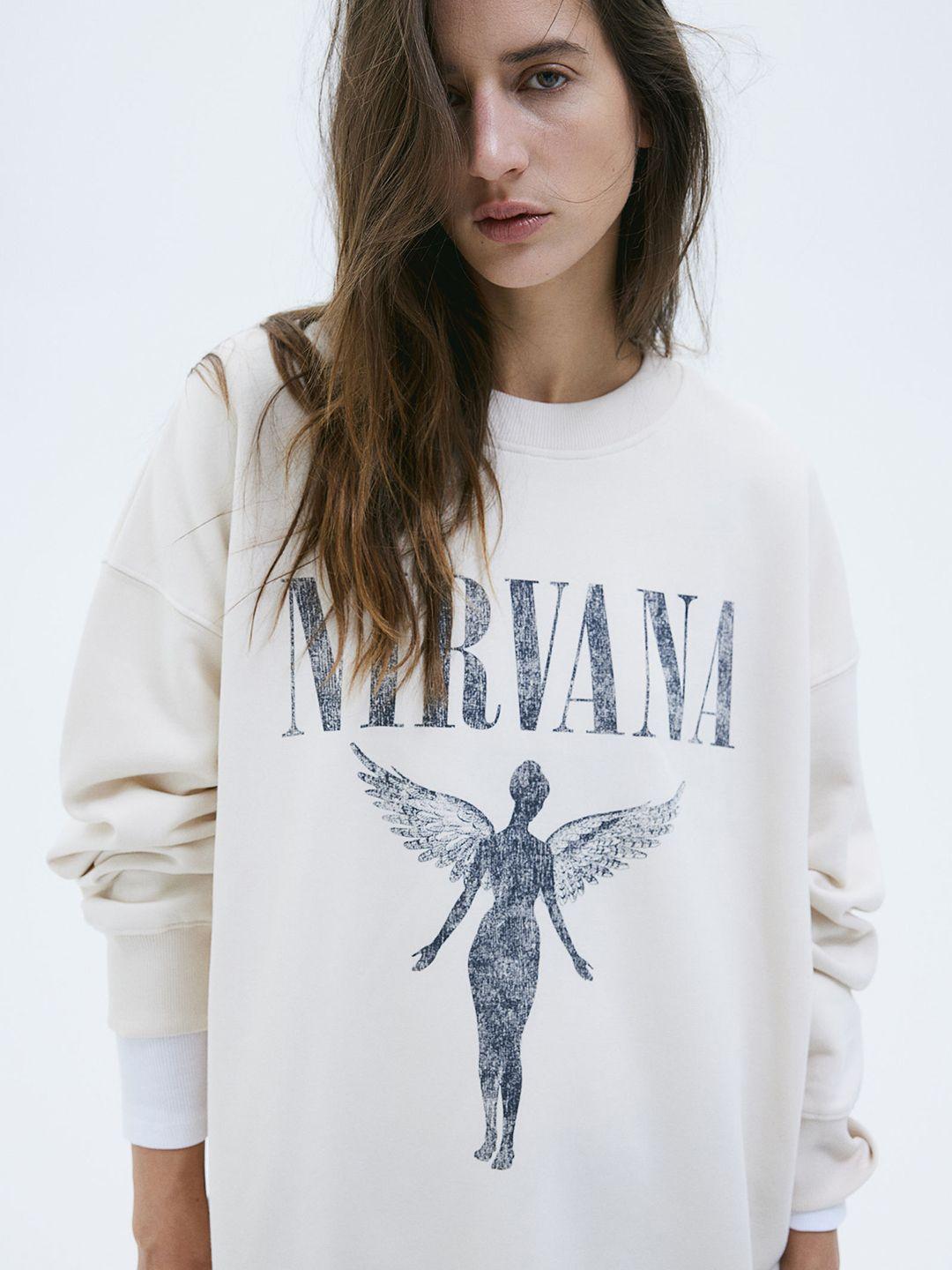 h&m printed oversized sweatshirt