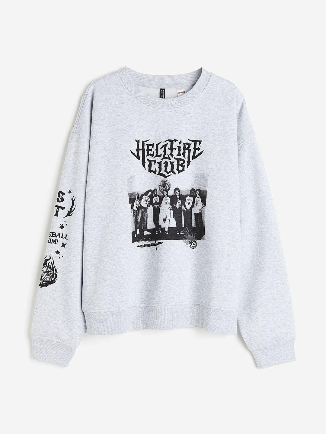 h&m printed sweatshirt