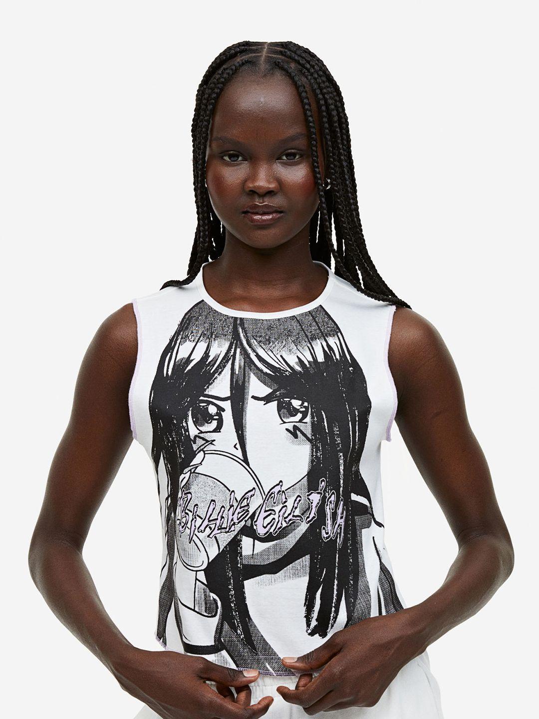 h&m printed vest top